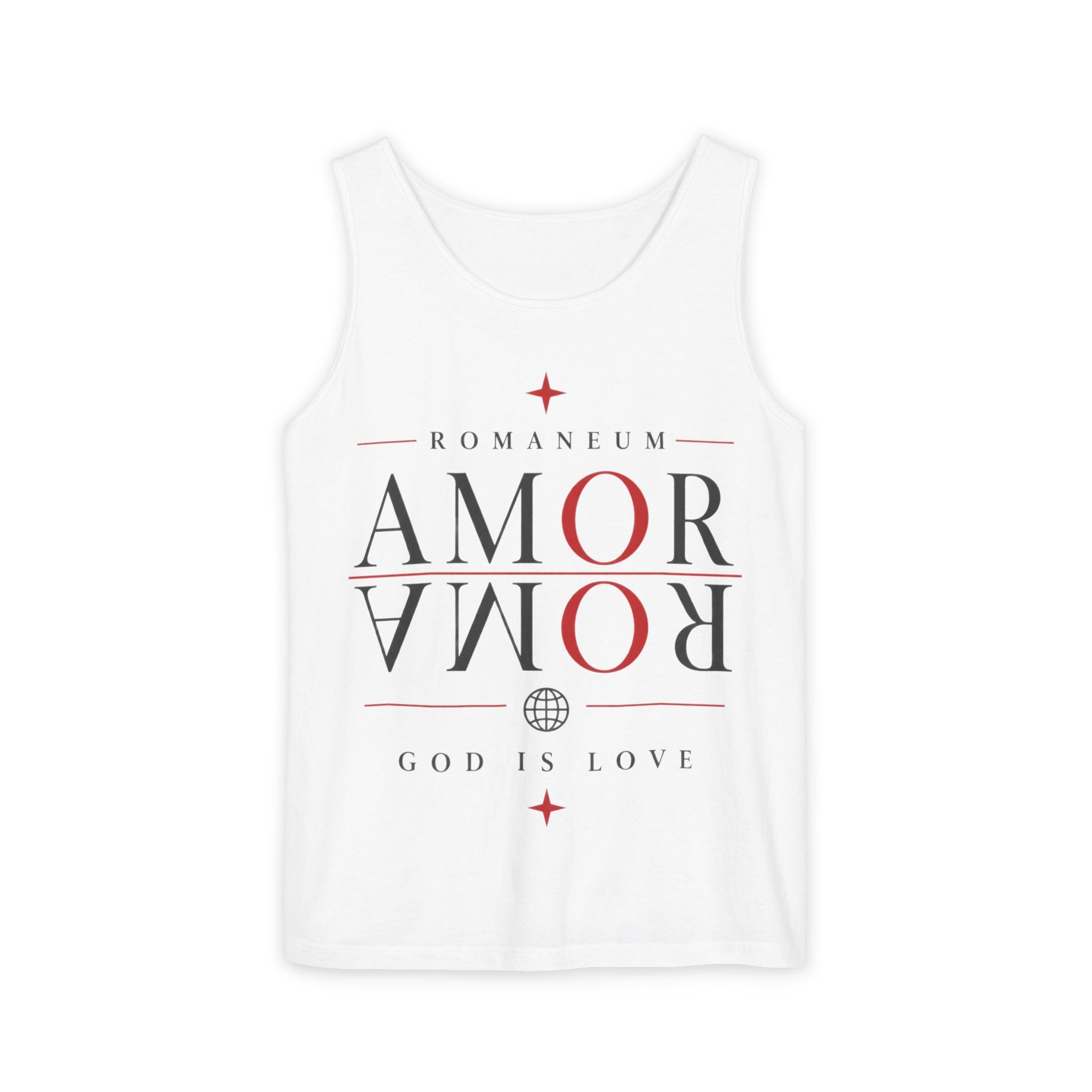 Amor/Roma Romaneum Tank Top — "God Is Love" Graphic Tank