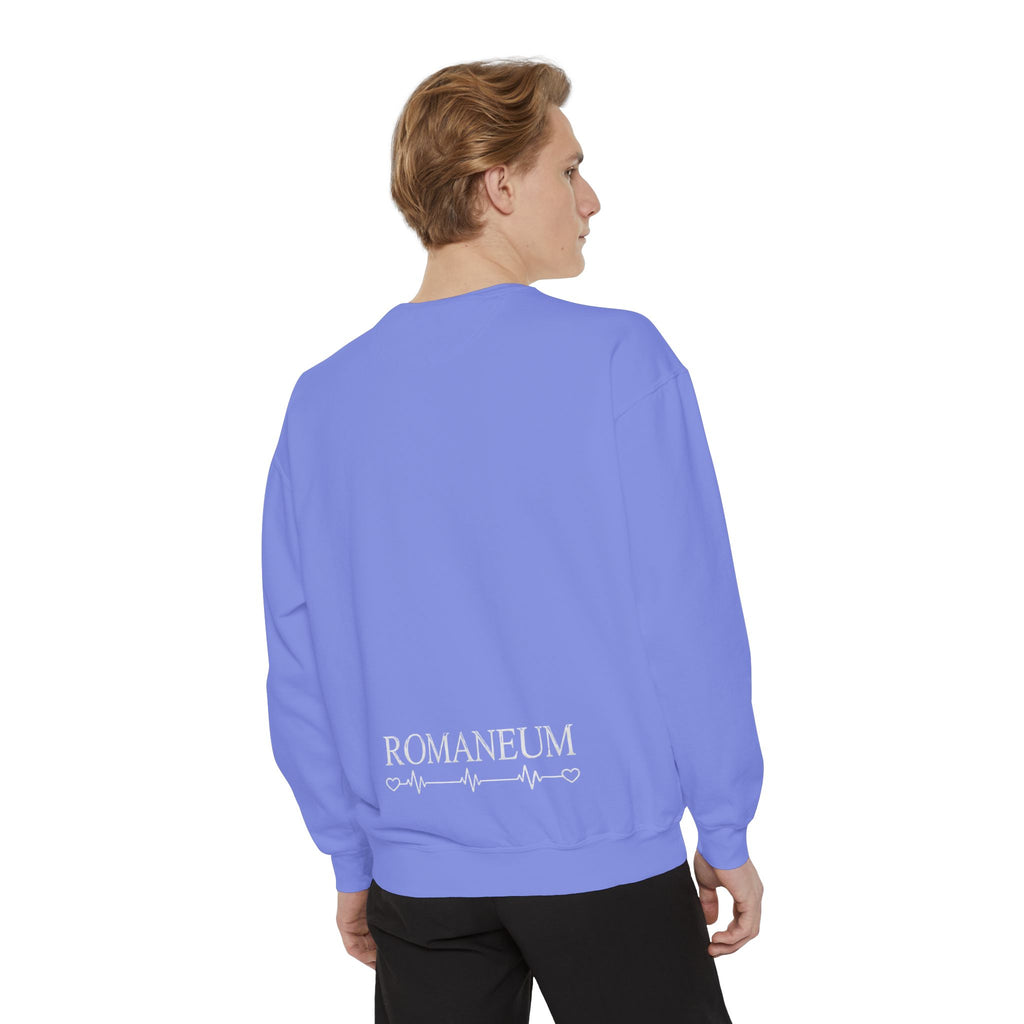 Alpha Omega Heart design sweatshirt | God is Love 1 John 4:8 RomanEum