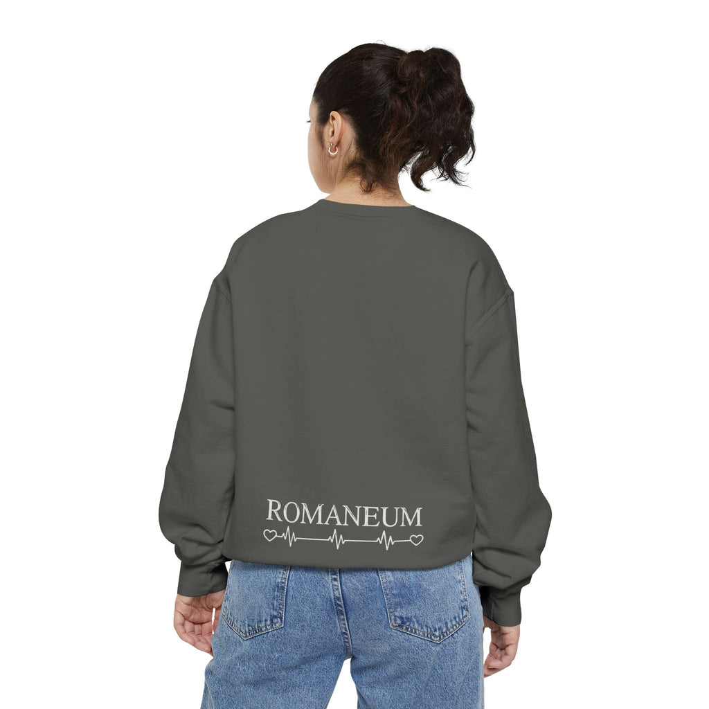 Alpha Omega Heart design sweatshirt | God is Love 1 John 4:8 RomanEum