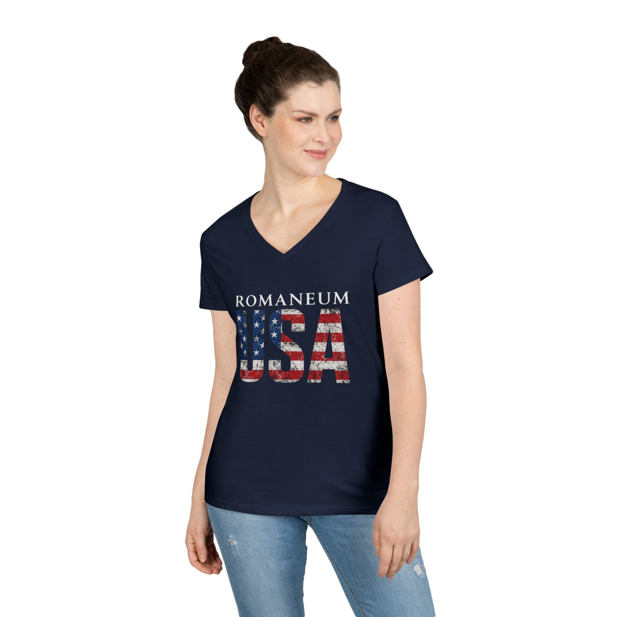 Ladies' V-Neck T-Shirt - ROMANEUM USA
