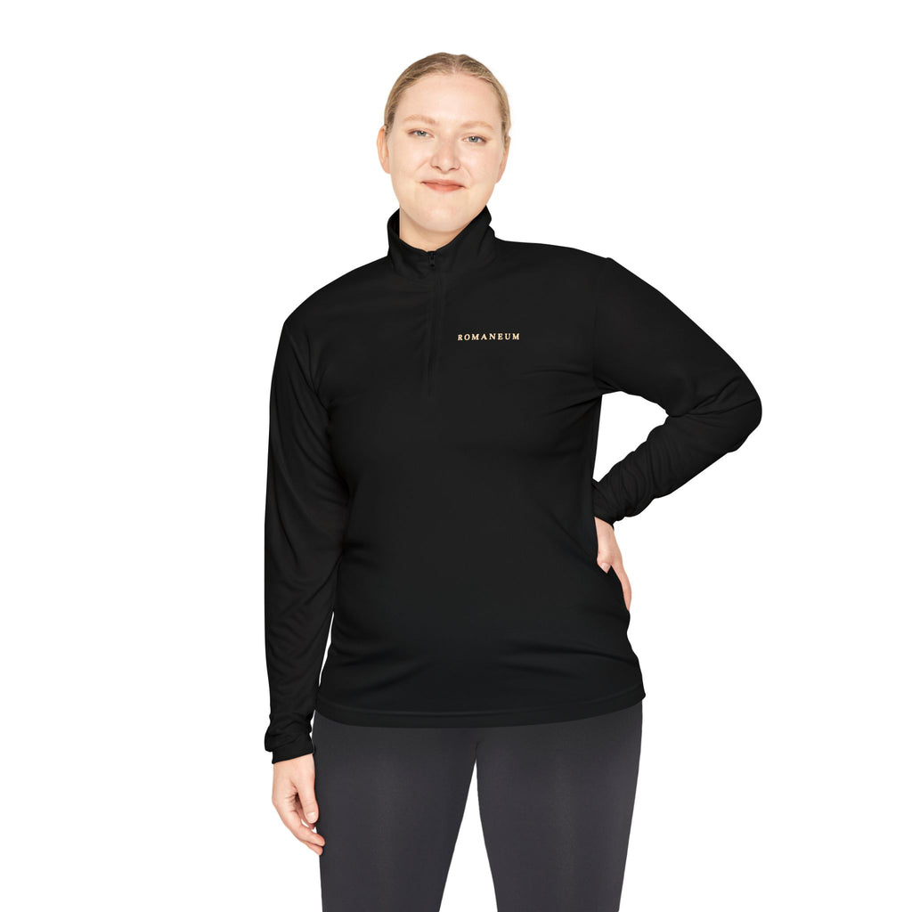 Quarter-Zip Pullover — Retro 'Conquerors Romaneum' Vintage Roman Graphic