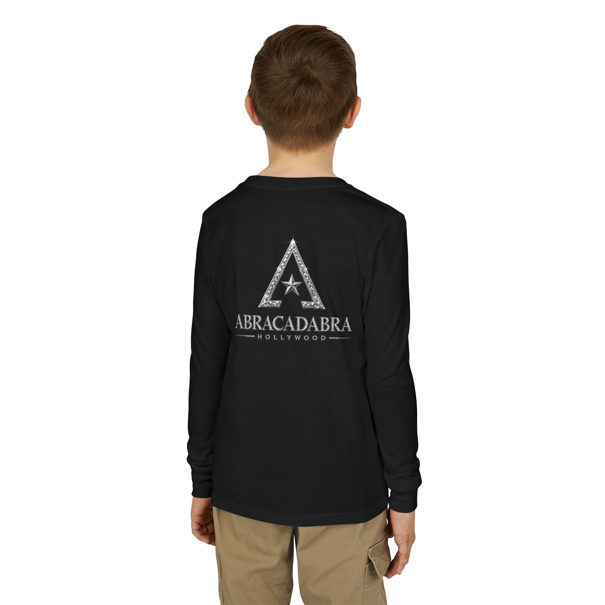 Youth Long Sleeve Tee — 'Abracadabra' Sparkle Magic Graphic