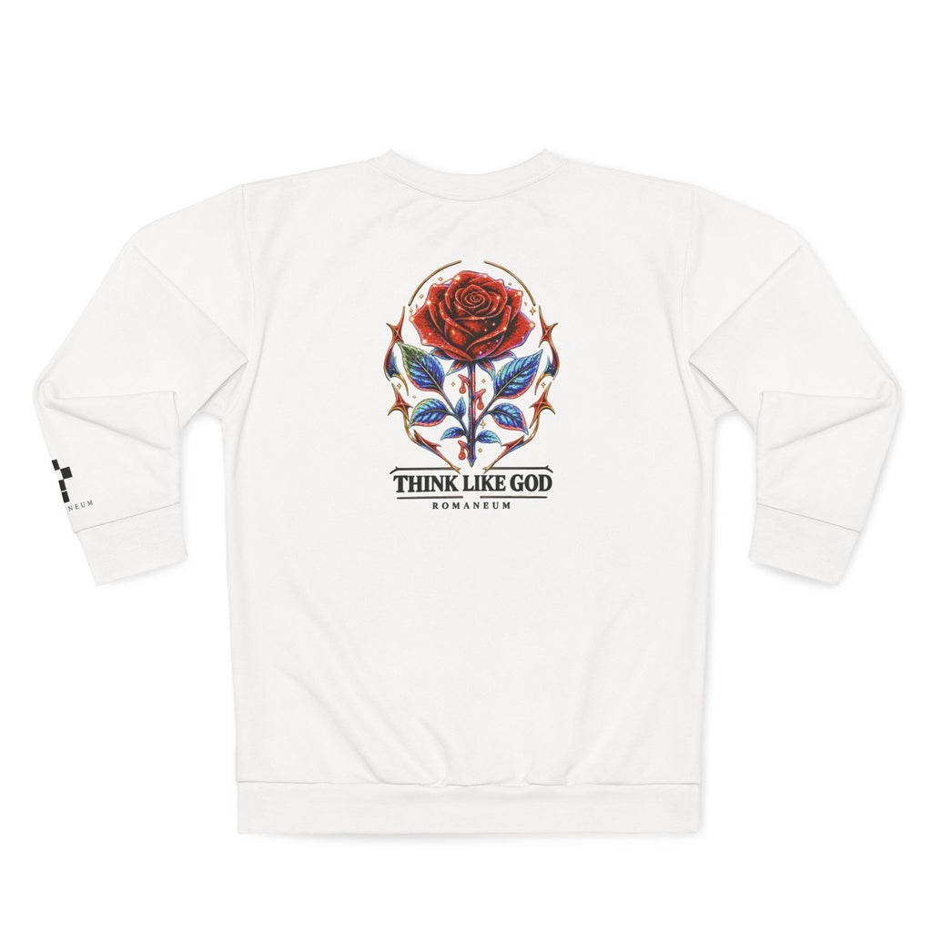 Think Like God Sweatshirt — Romaneum Rose Graphic Crewneck