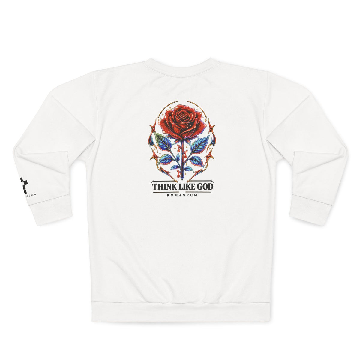 Think Like God Sweatshirt — Romaneum Rose Graphic Crewneck