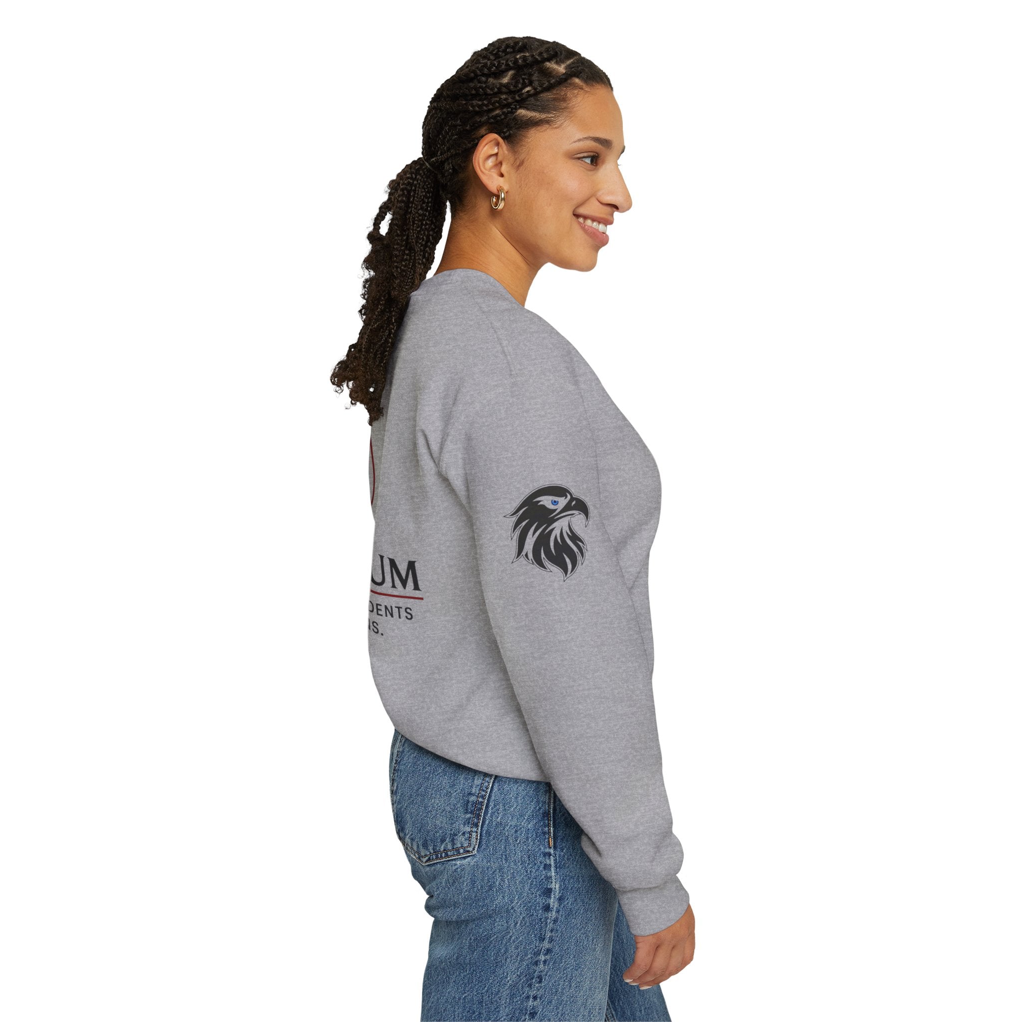 Romaneum eagle crest Crewneck sweatshirt | Romaneum logo, American flag sleeve