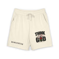 Think Like God Sweat Shorts — Graphic Fleece Lounge Shorts (Romaneum)