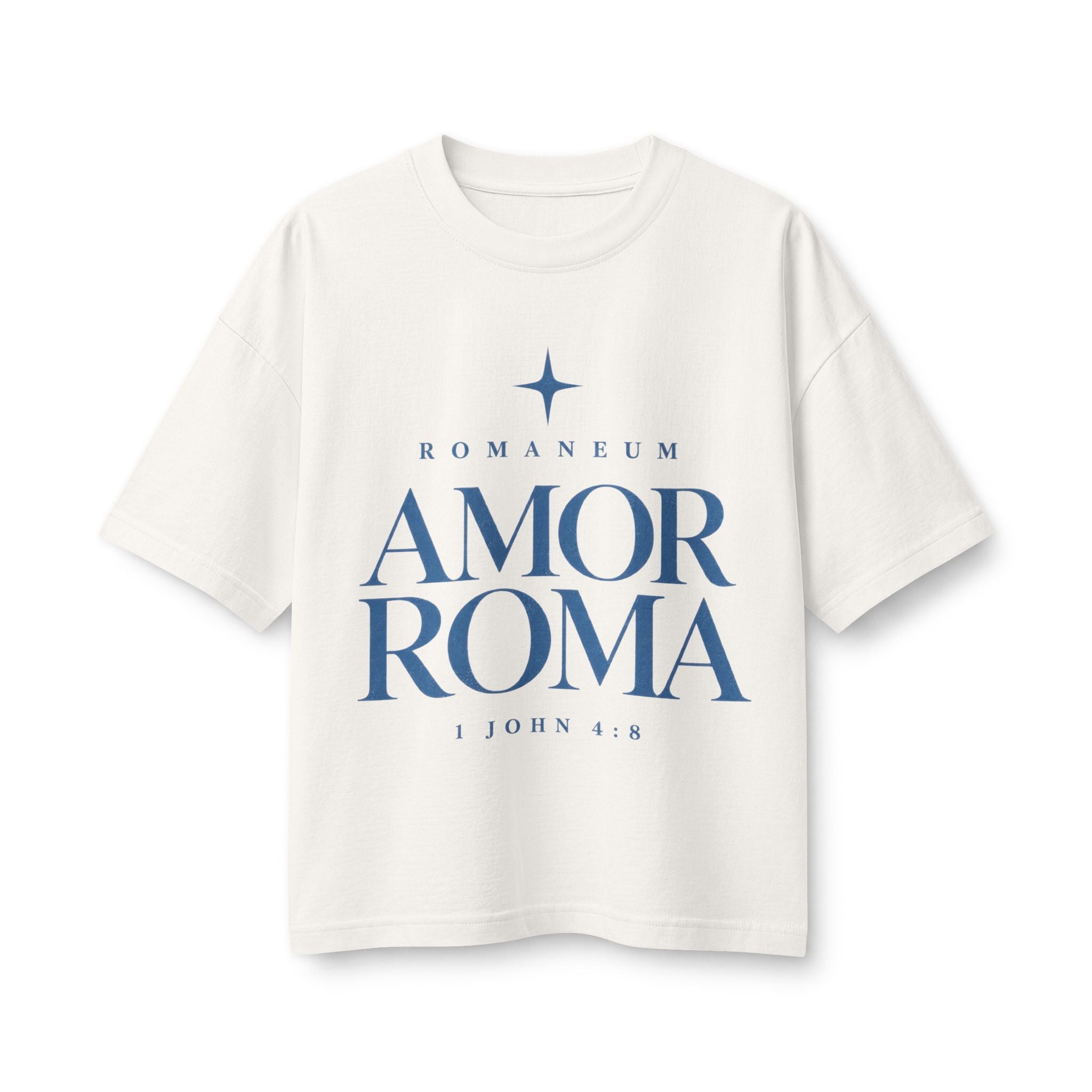 Amor Roma Christian Tee — "Above" Cloud Back Graphic
