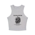 Romaneum Judah Lion Crop Tank — Women's Graphic Racer Tank Top