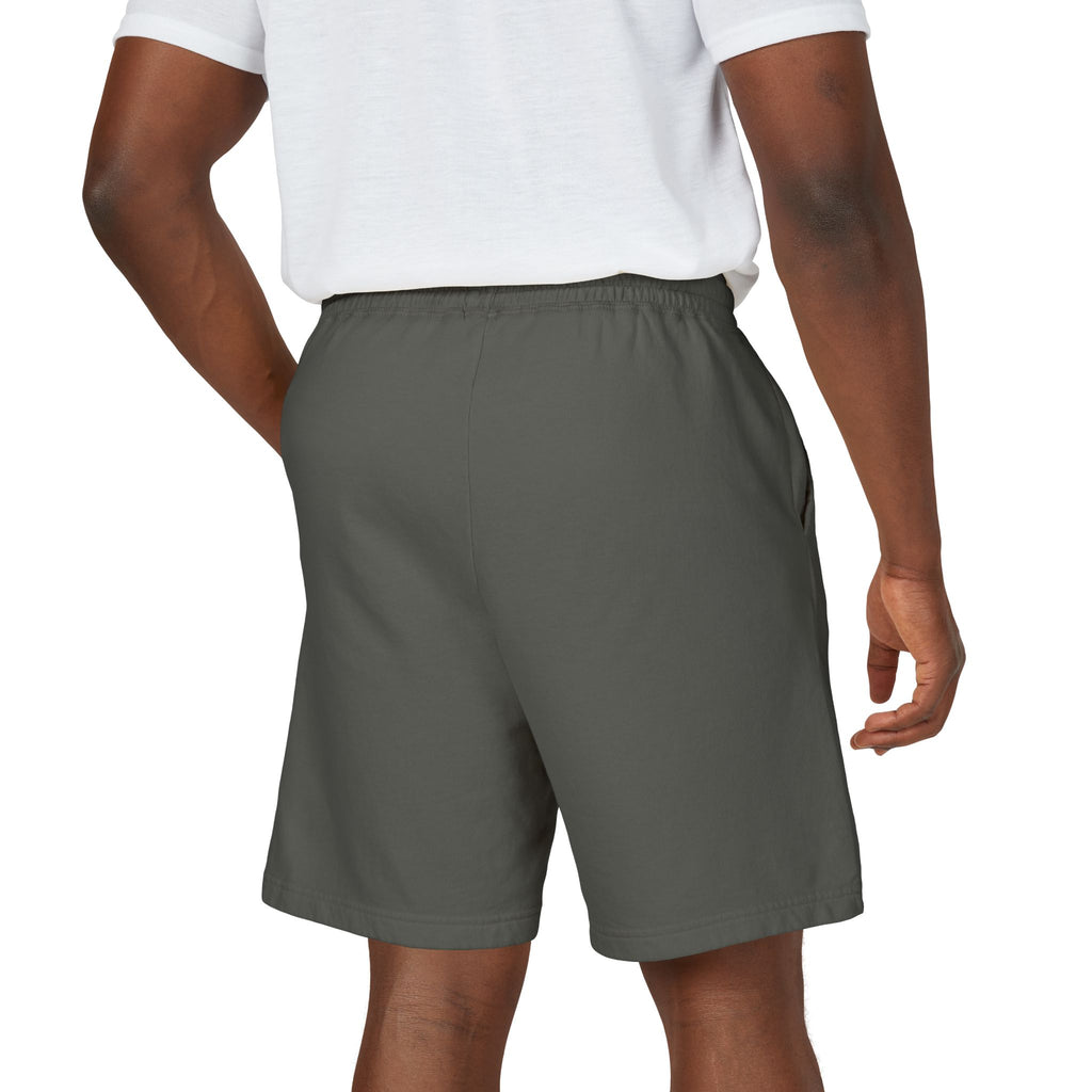 Think Like God Sweat Shorts — Graphic Fleece Lounge Shorts (Romaneum)