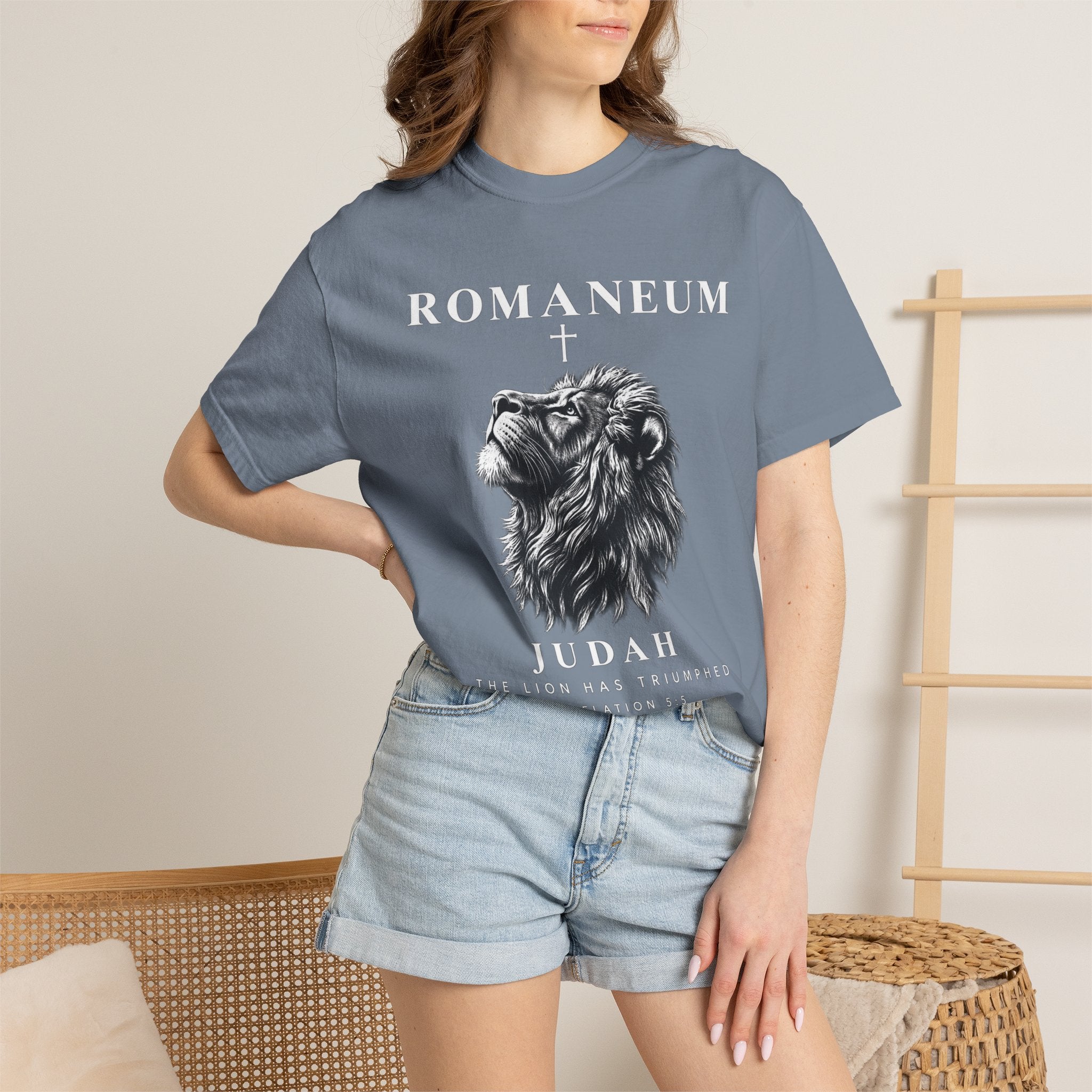 Romaneum Judah Lion T-Shirt — "The Lion Has Triumphed" Christian Tee