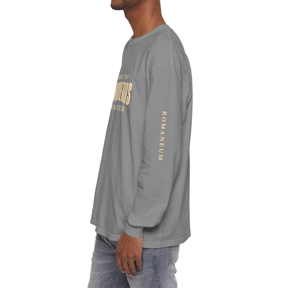 Conquerors Long Sleeve Tee — "More Than Conquerors" Romaneum