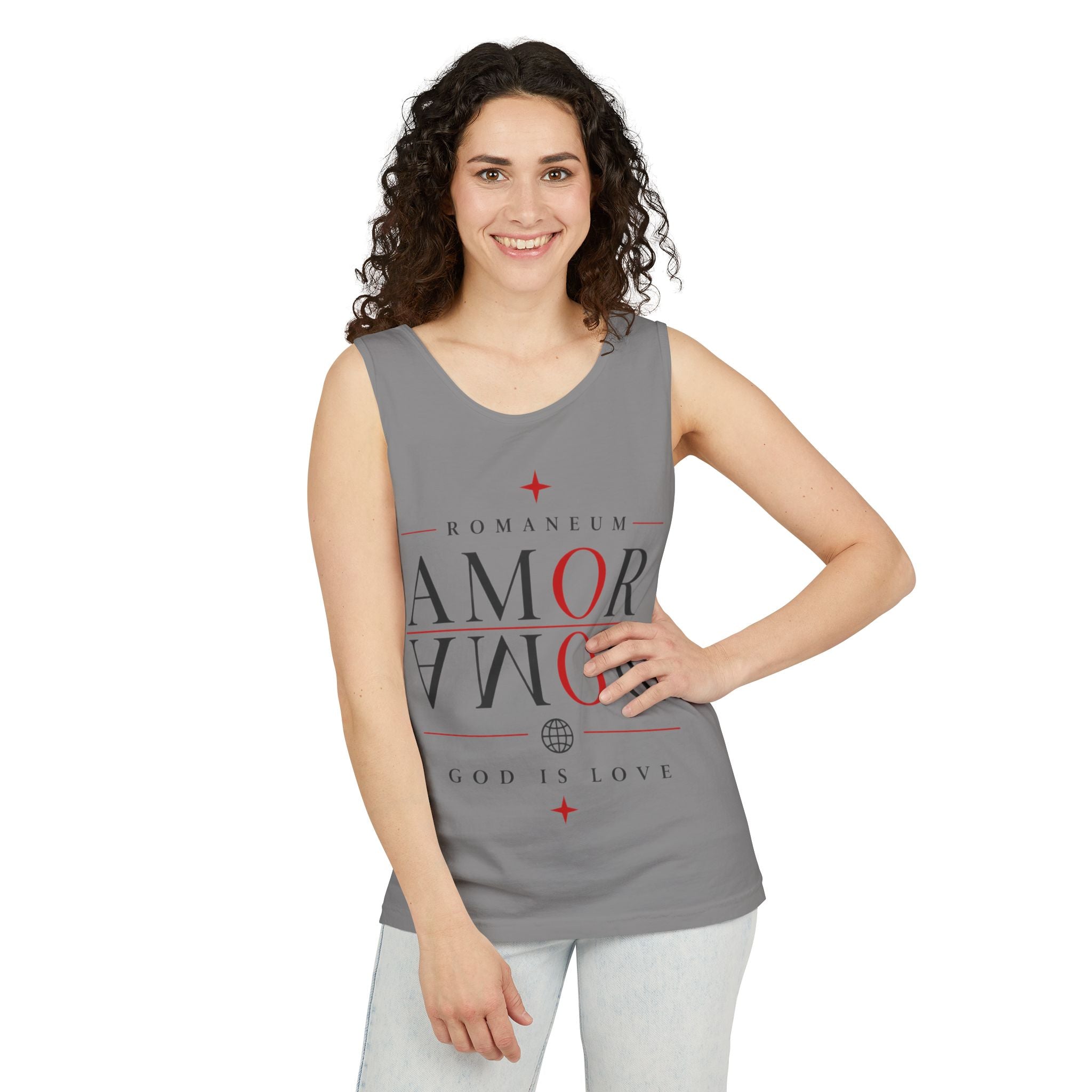 Amor/Roma Romaneum Tank Top — "God Is Love" Graphic Tank