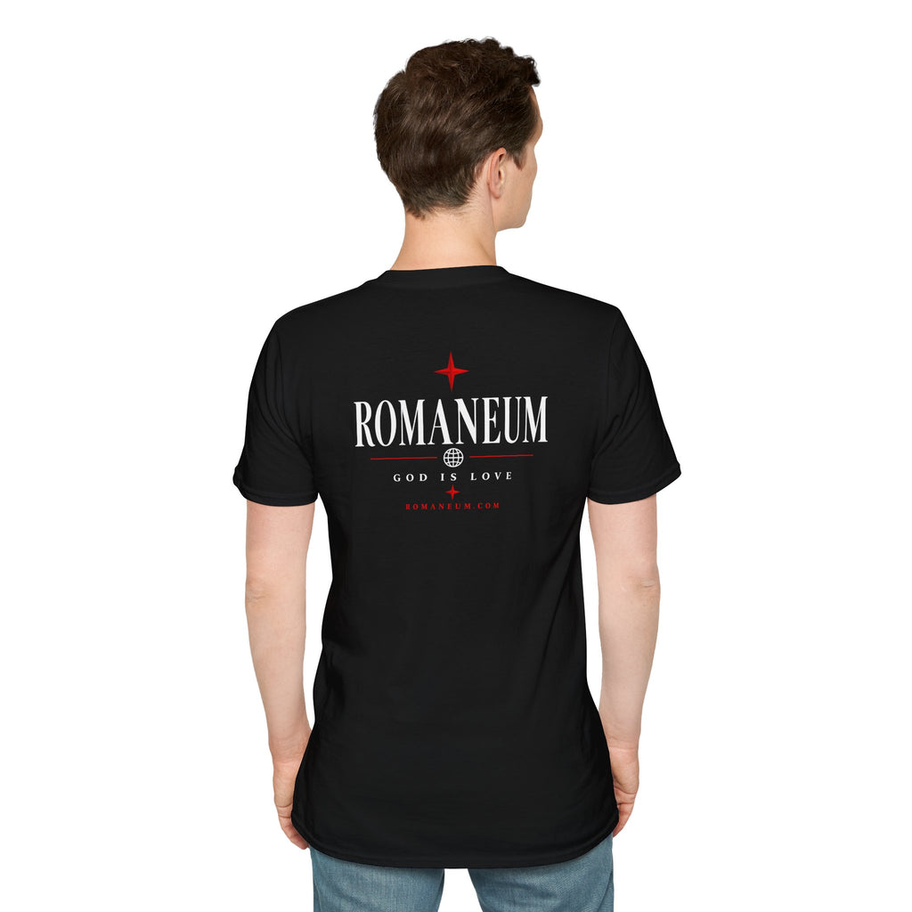 Amor/Roma 'ROMANEUM' Graphic T‑Shirt — 'AMOR' Reflection Design (God Is Love)