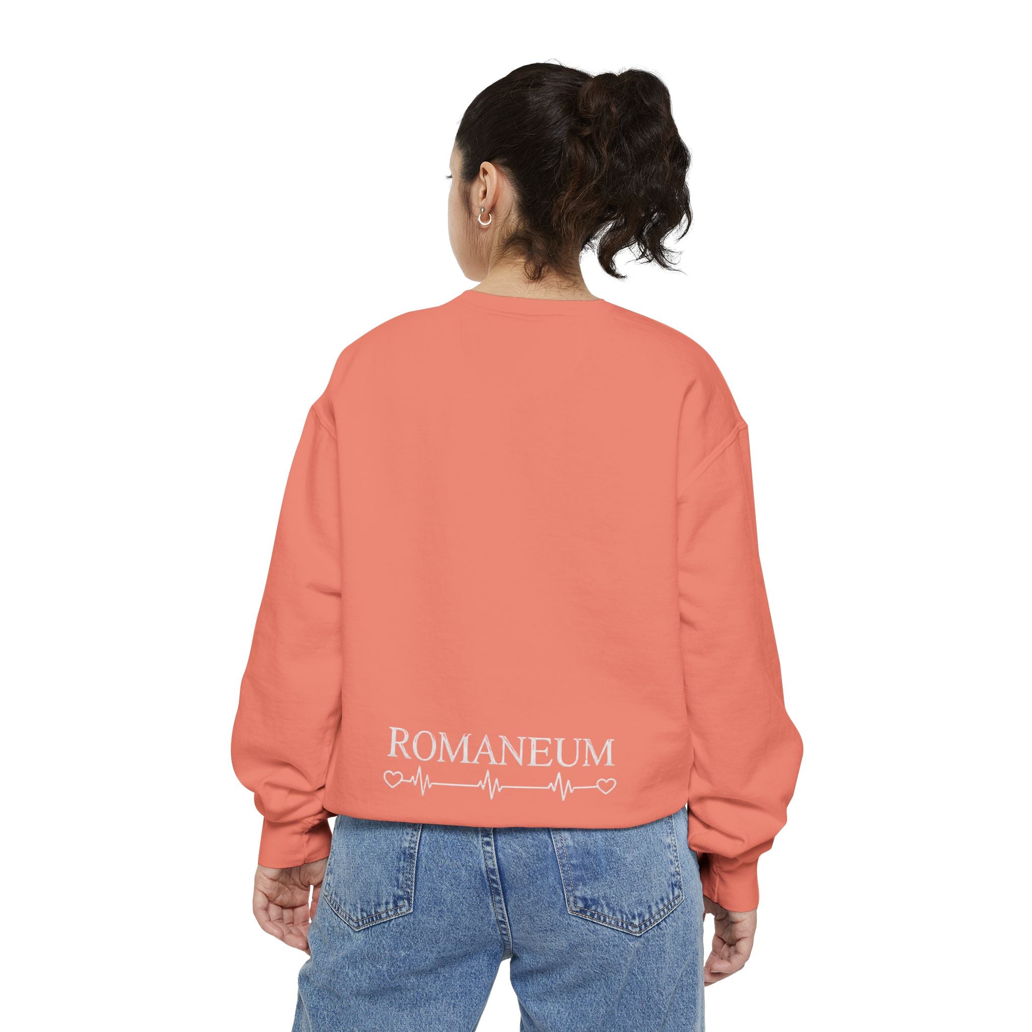 Alpha Omega Heart design sweatshirt | God is Love 1 John 4:8 RomanEum
