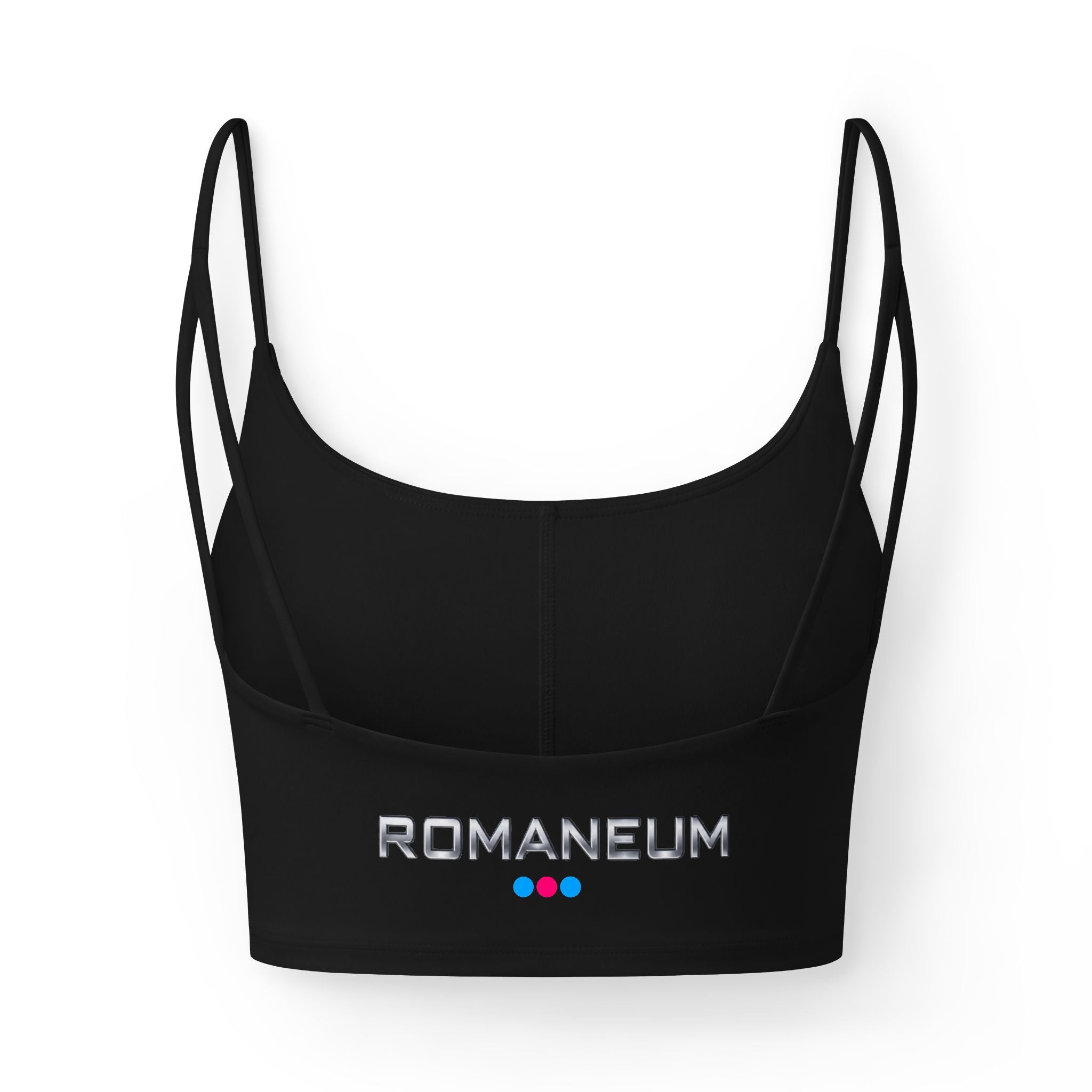 Luxe Crop Bra — ROMANEUM Neon Heart Logo