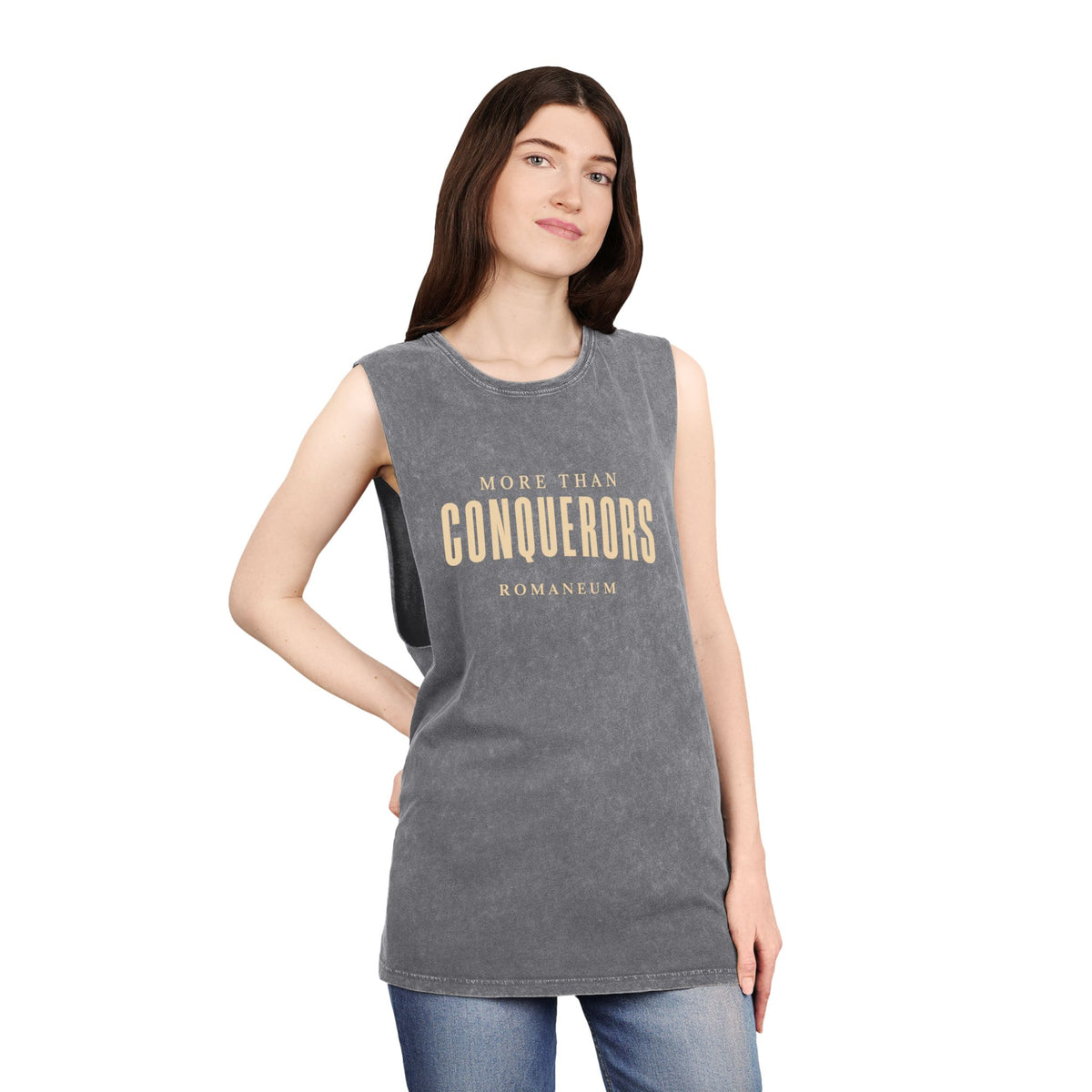 More Than Conquerors Stonewash Tank — ROMANEUM
