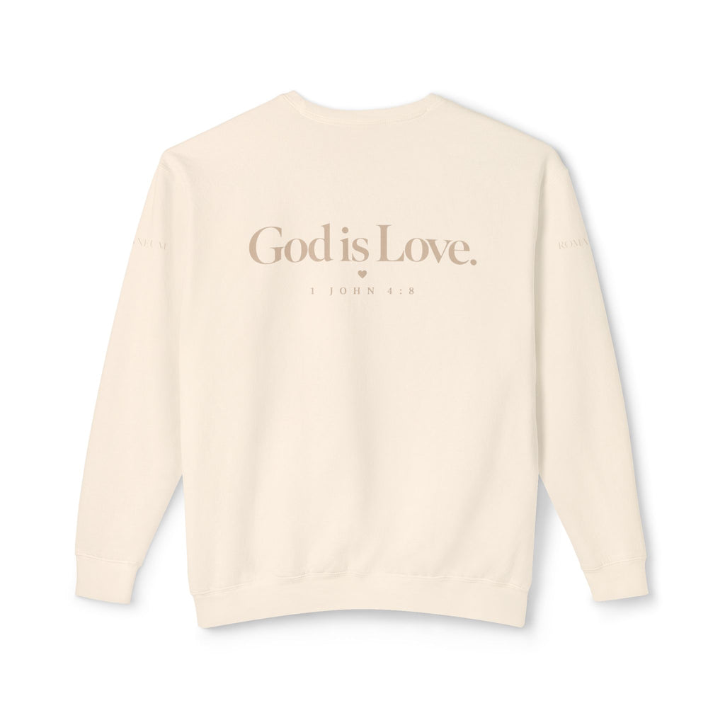 Romaneum Crewneck Sweatshirt — "To Live Is Christ" / "God Is Love"