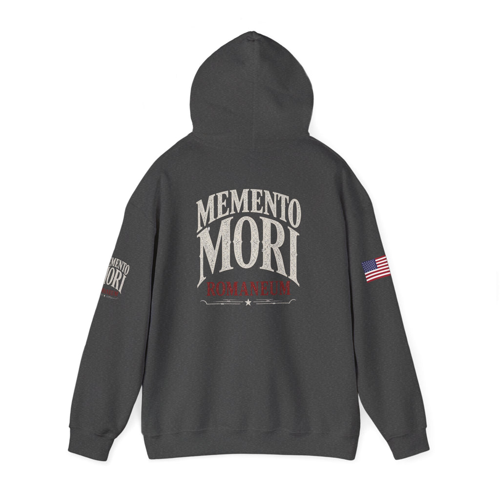 Memento Mori Hoodie — Romaneum Skull Graphic Pullover