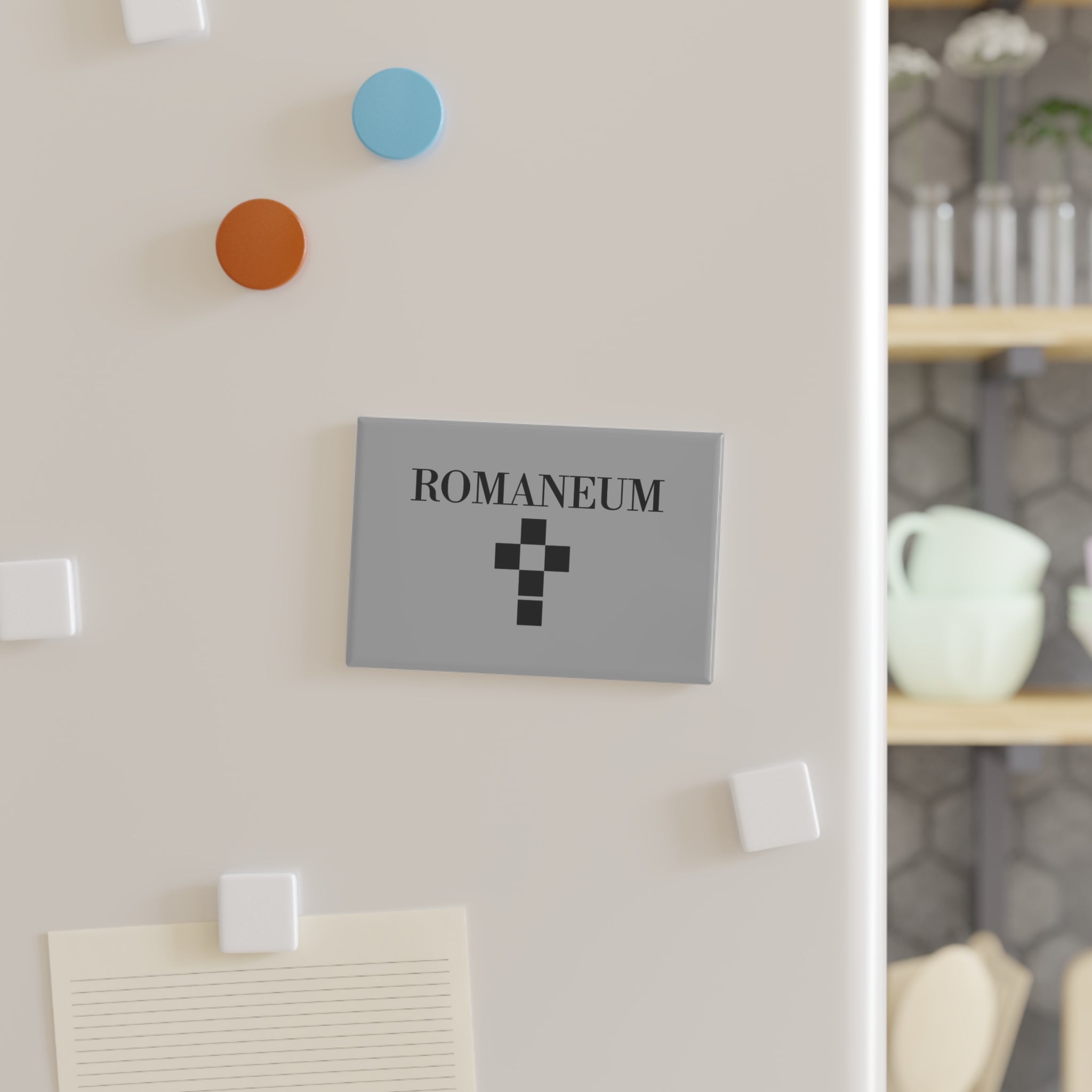 Romaneum Cross Rectangle Magnet — Decorative Fridge Magnet