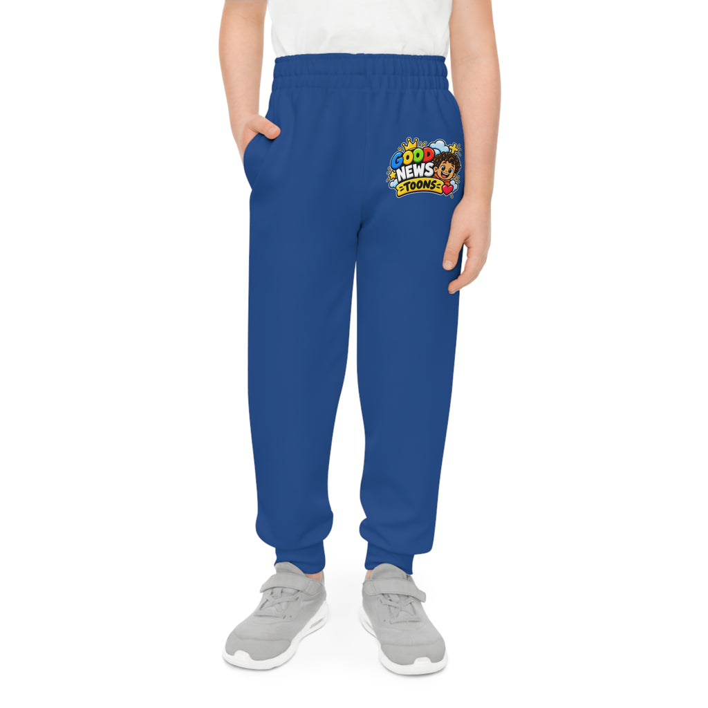 Youth Joggers — "Good News" Cartoon Graphic Kids Sweatpants