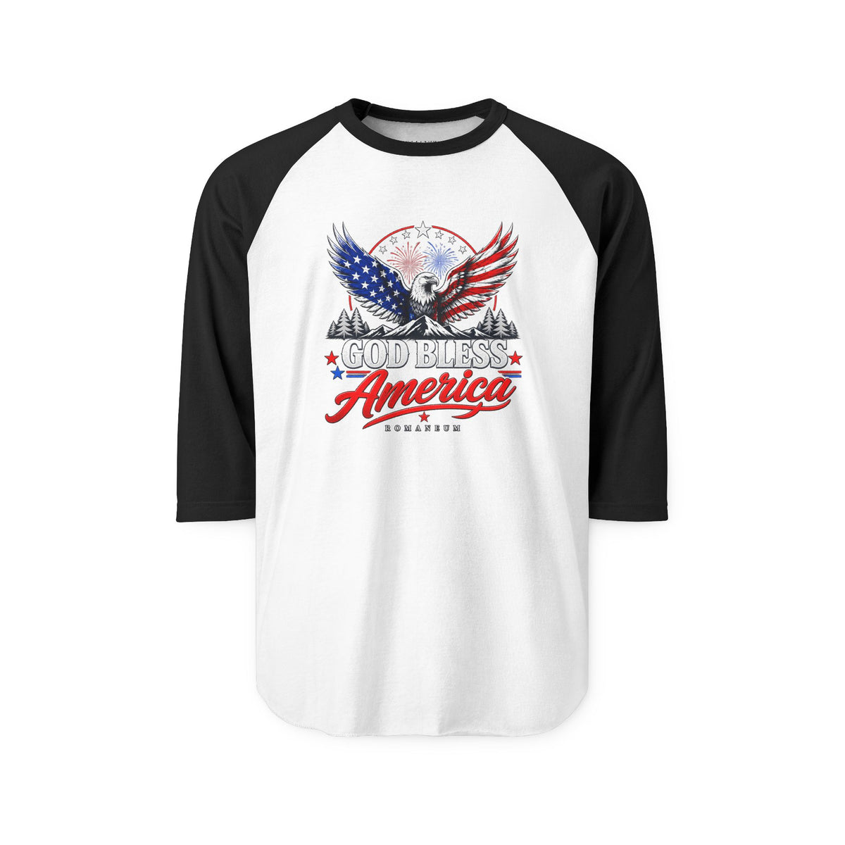 God Bless America Eagle Raglan Shirt