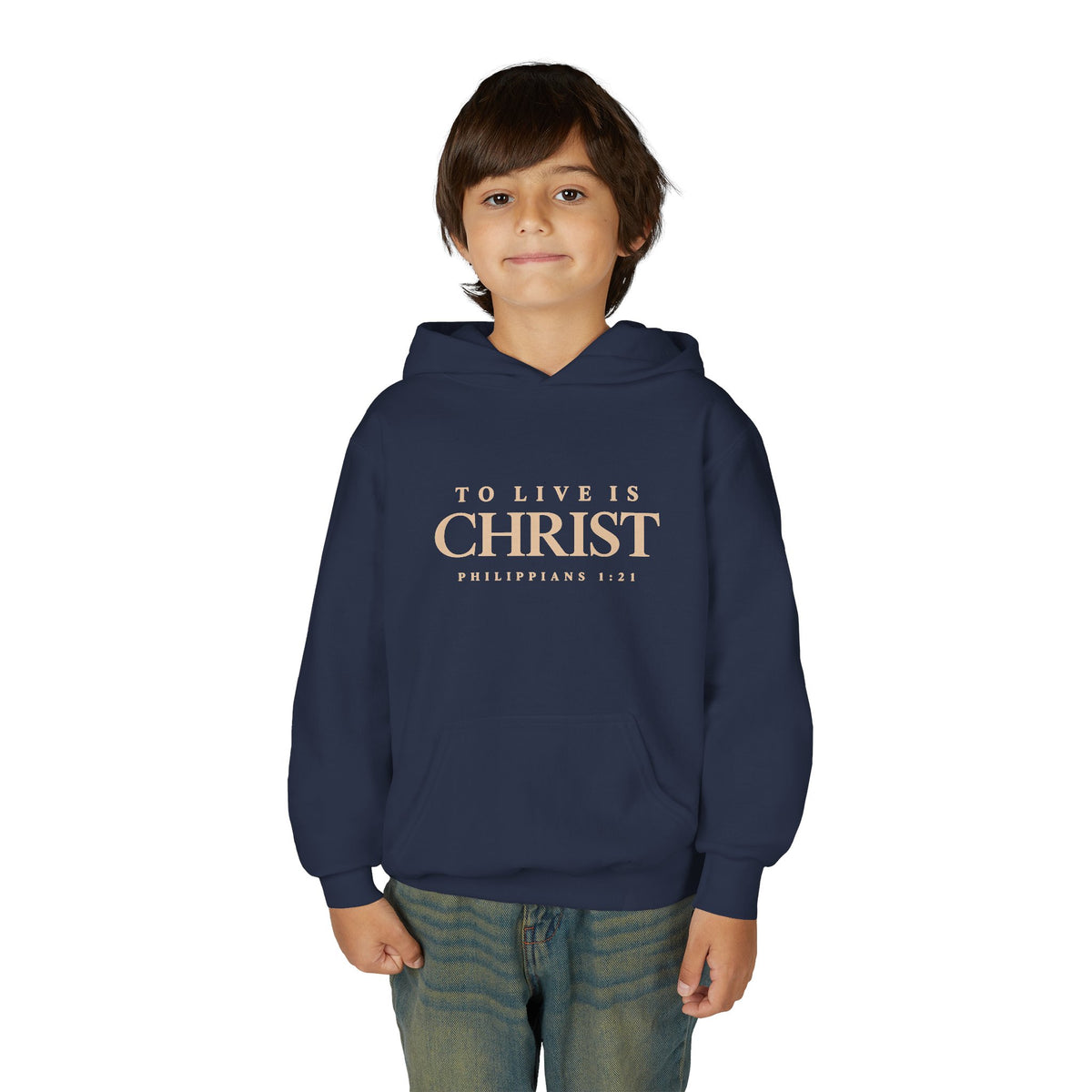 Youth Hoodie — To Live Is Christ / God Is Love Sweatshirt