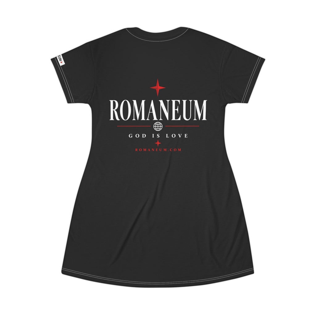 Romaneum 'Amor' Graphic T-Shirt Dress — God Is Love All-Over Print