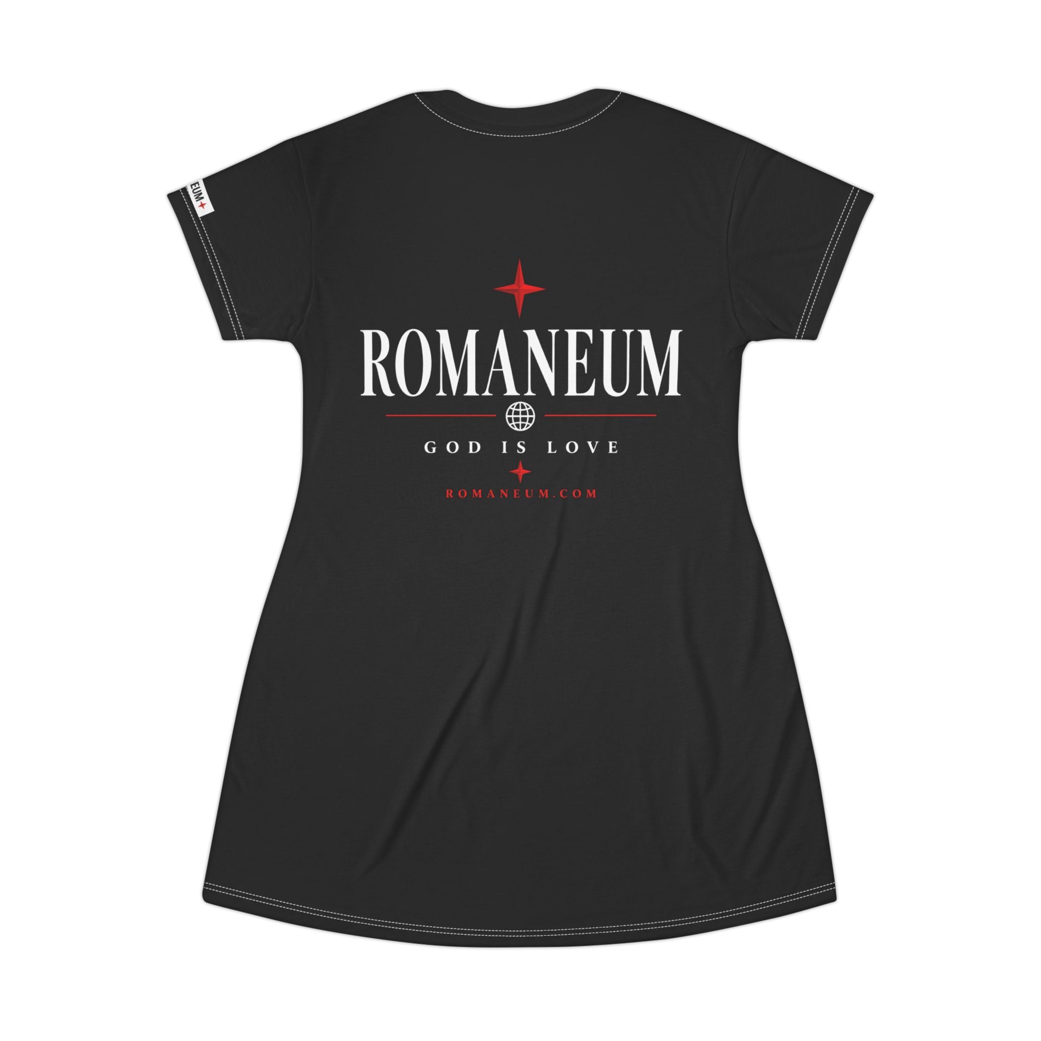 Romaneum 'Amor' Graphic T-Shirt Dress — God Is Love All-Over Print