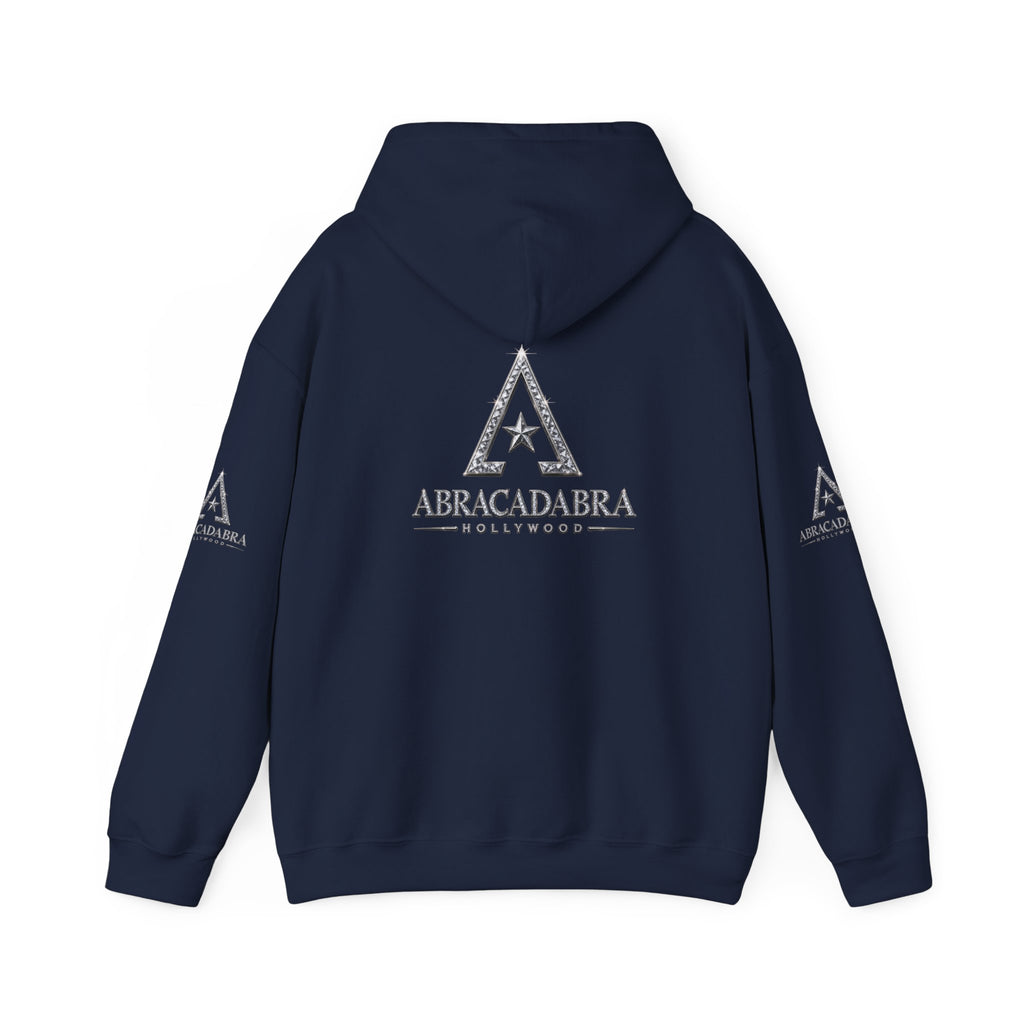 Abracadabra Triangle Logo Hoodie — Mystical Graphic Pullover