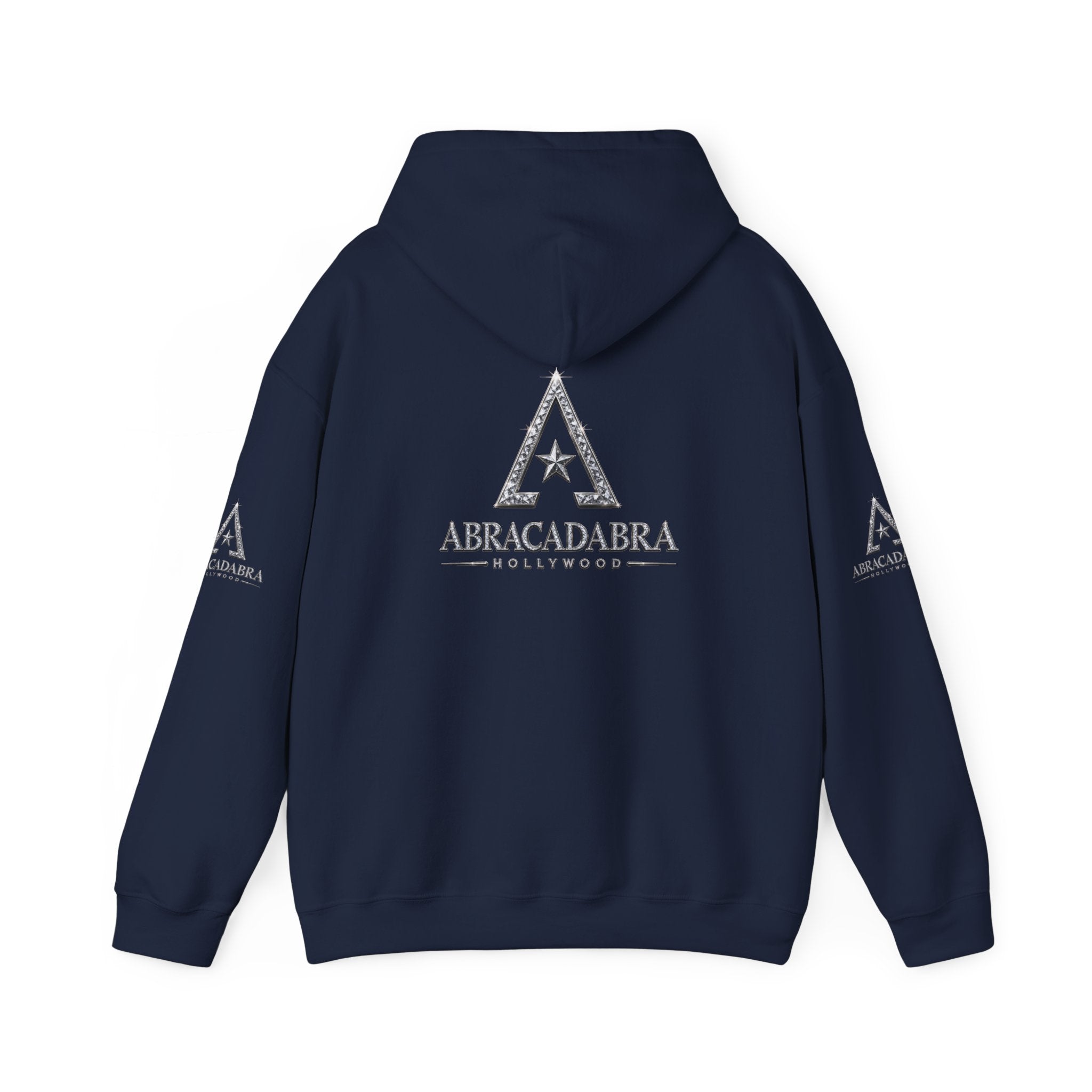 Abracadabra Triangle Logo Hoodie — Mystical Graphic Pullover