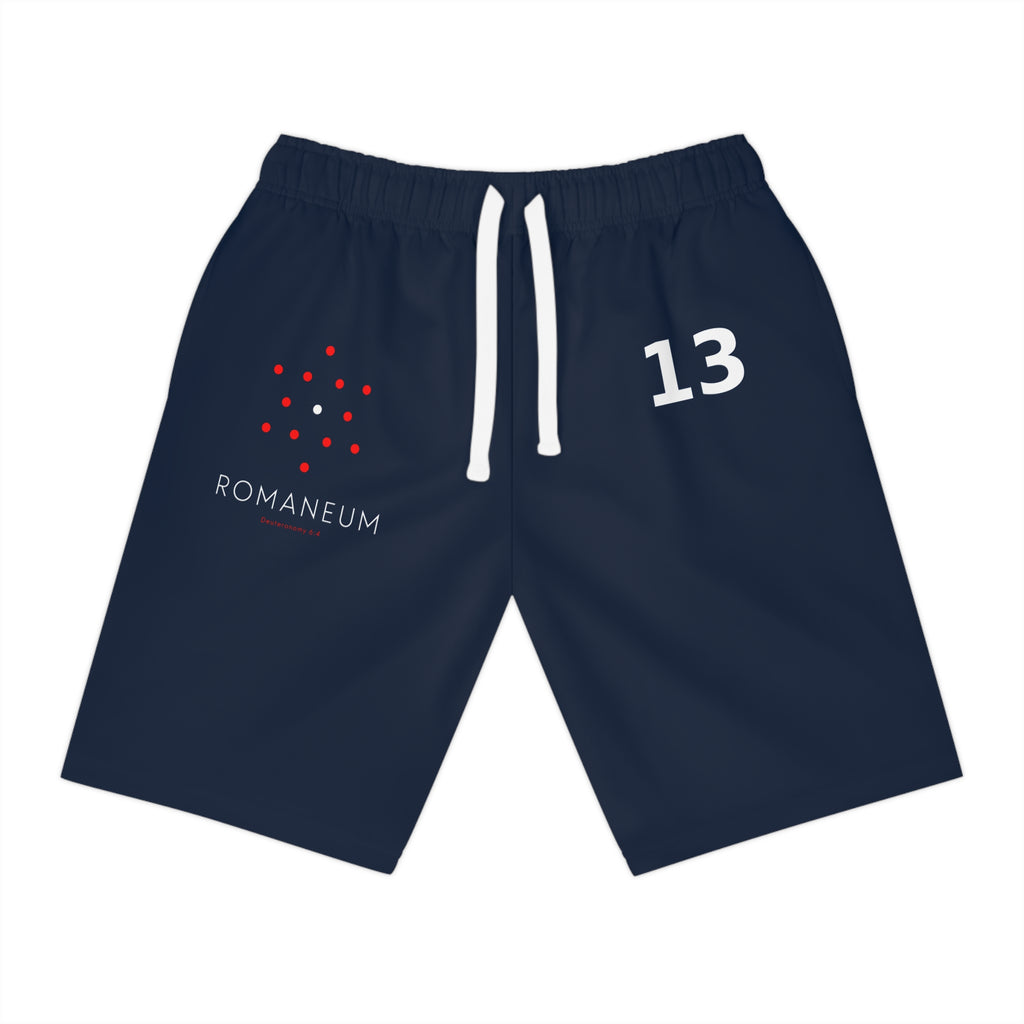 Romaneum Athletic Long Shorts (AOP) – Navy Performance 13 Edition