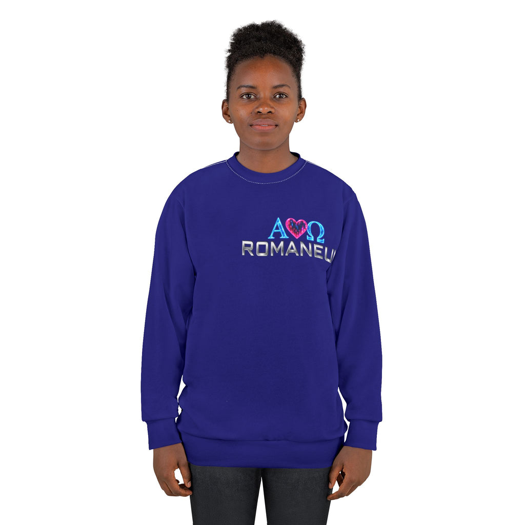Roman/Christian Sweatshirt - 'AΩ ROMANEUM - God Is Love 1 John 4:8' Crewneck