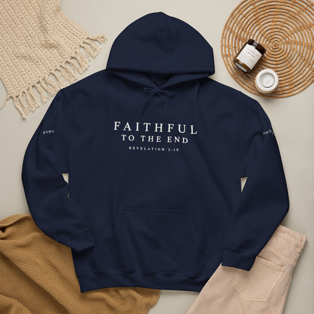 Faithful to the End Hoodie – 'Romaneum' Revelation 2:10