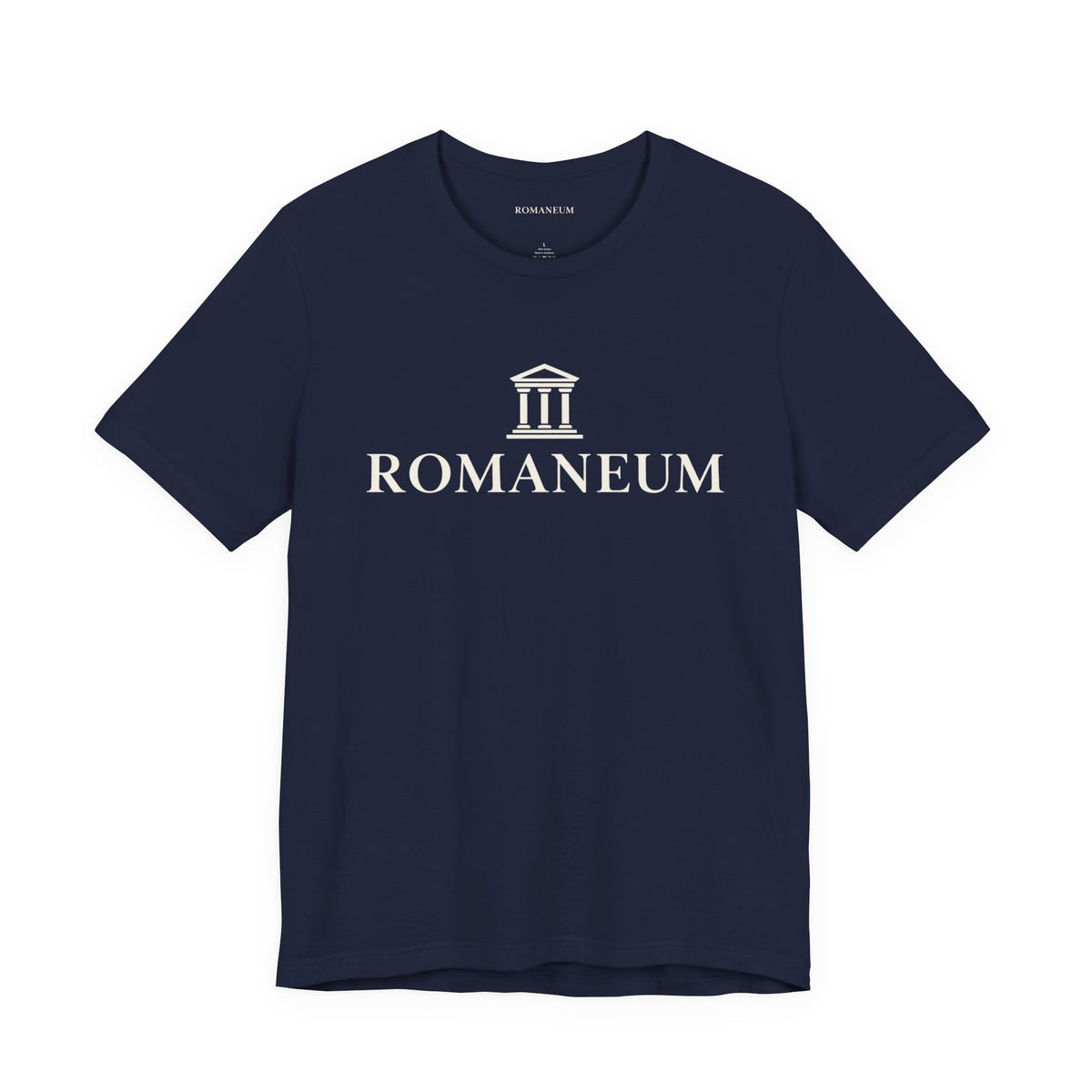 Romaneum Classic Logo T‑Shirt — Minimal Roman Architecture Tee