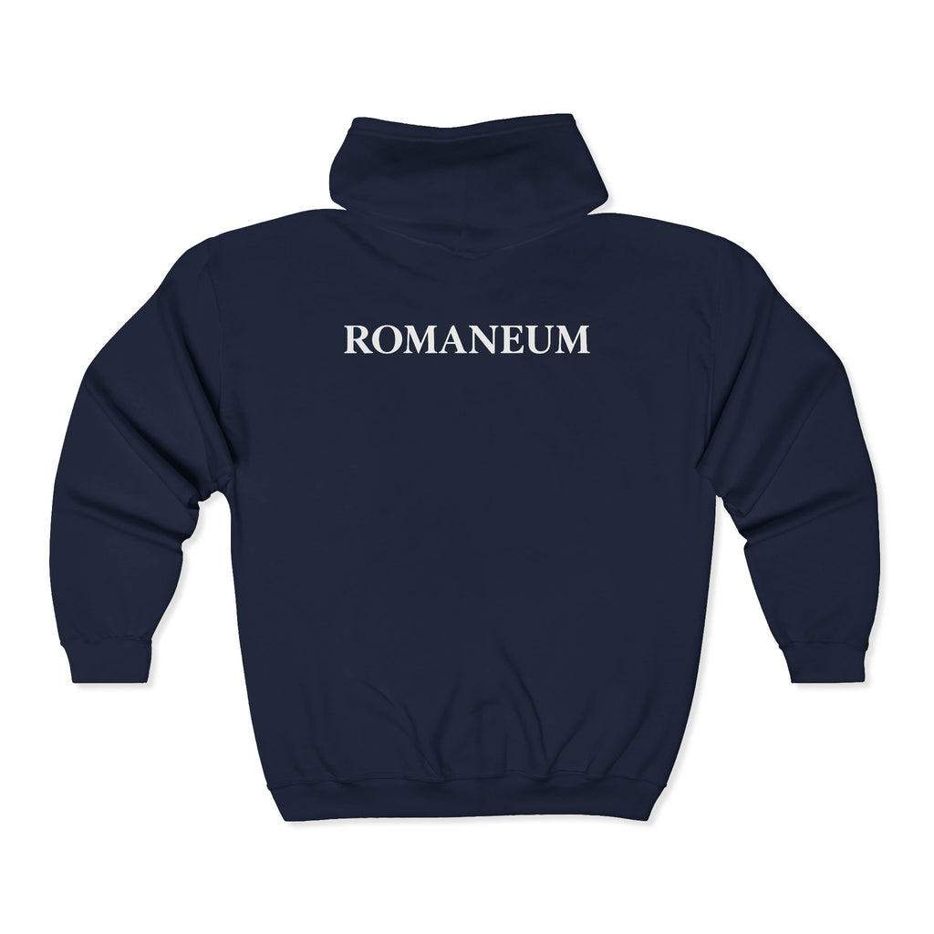 Women's Think like God Zip Hoodie — ROMANEUM Graphic Full-Zip Hooded Sweatshirt