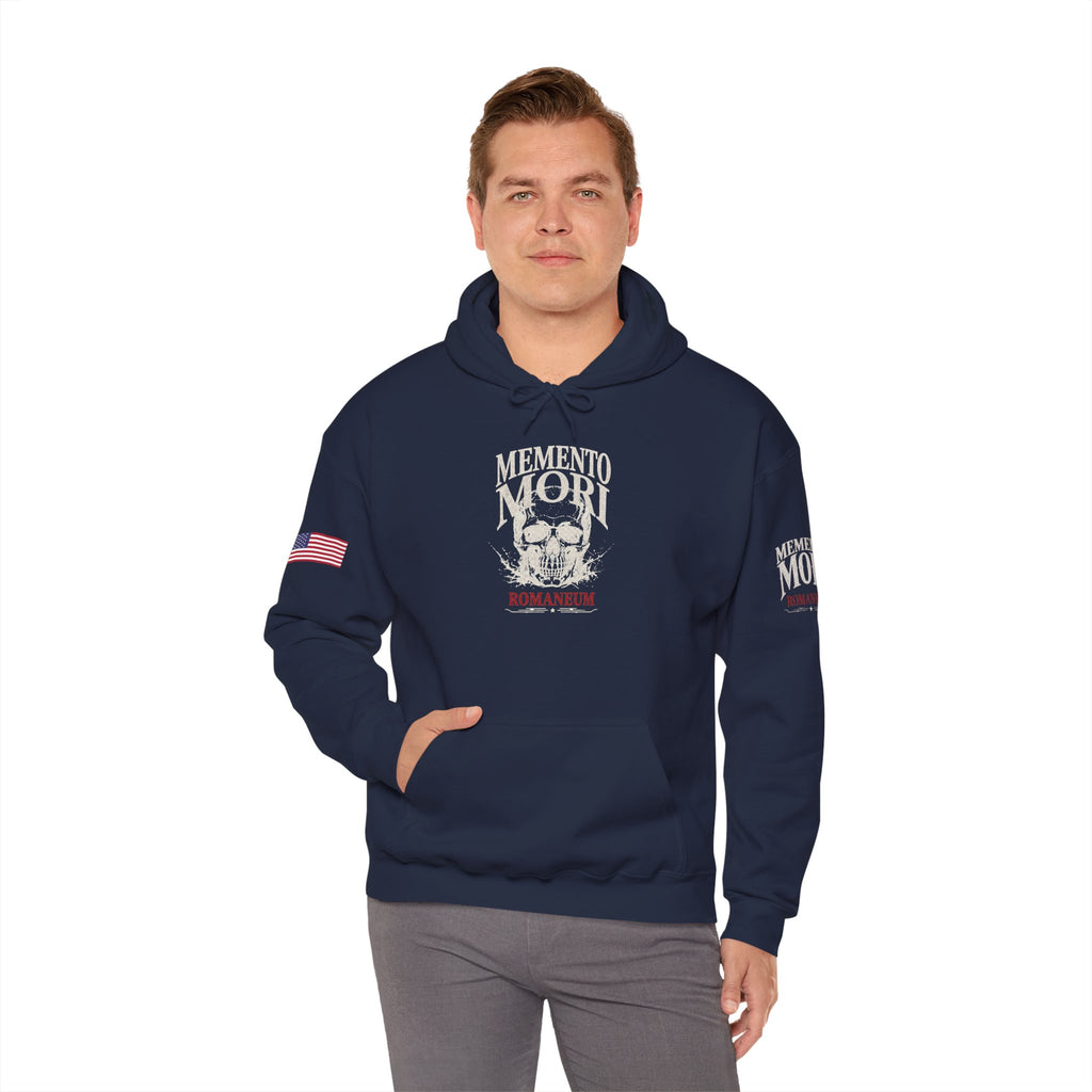 Memento Mori Hoodie — Romaneum Skull Graphic Pullover
