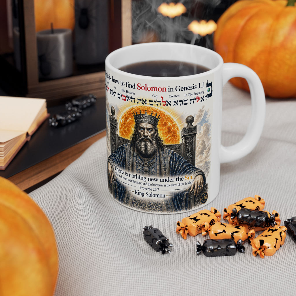 Biblical Creation Ceramic Mug — Genesis 1:1 Illustrated Coffee Cup (11oz/15oz)