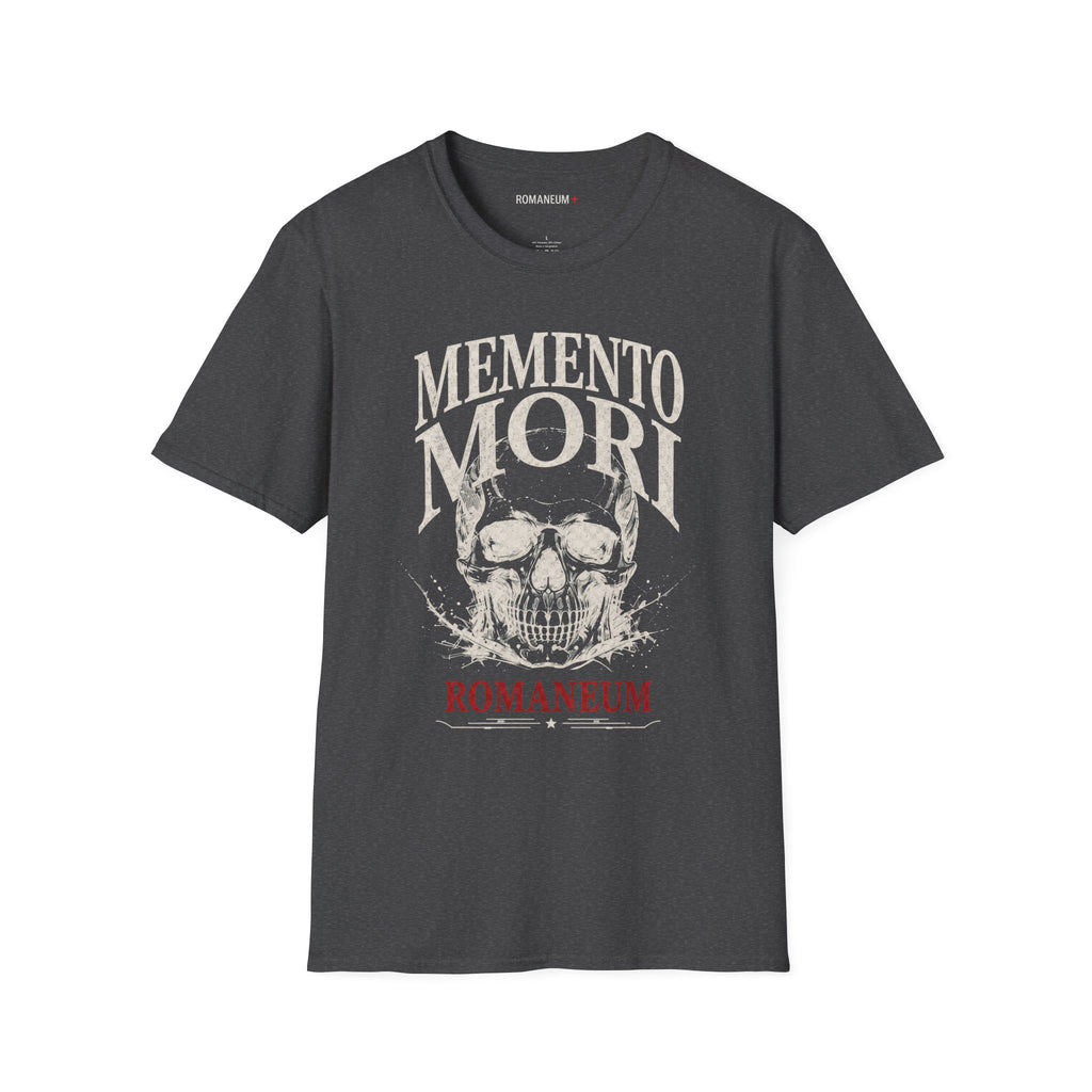 Memento Mori Skull T-Shirt — Gothic Reminder Tee with Romaneum Skull Design