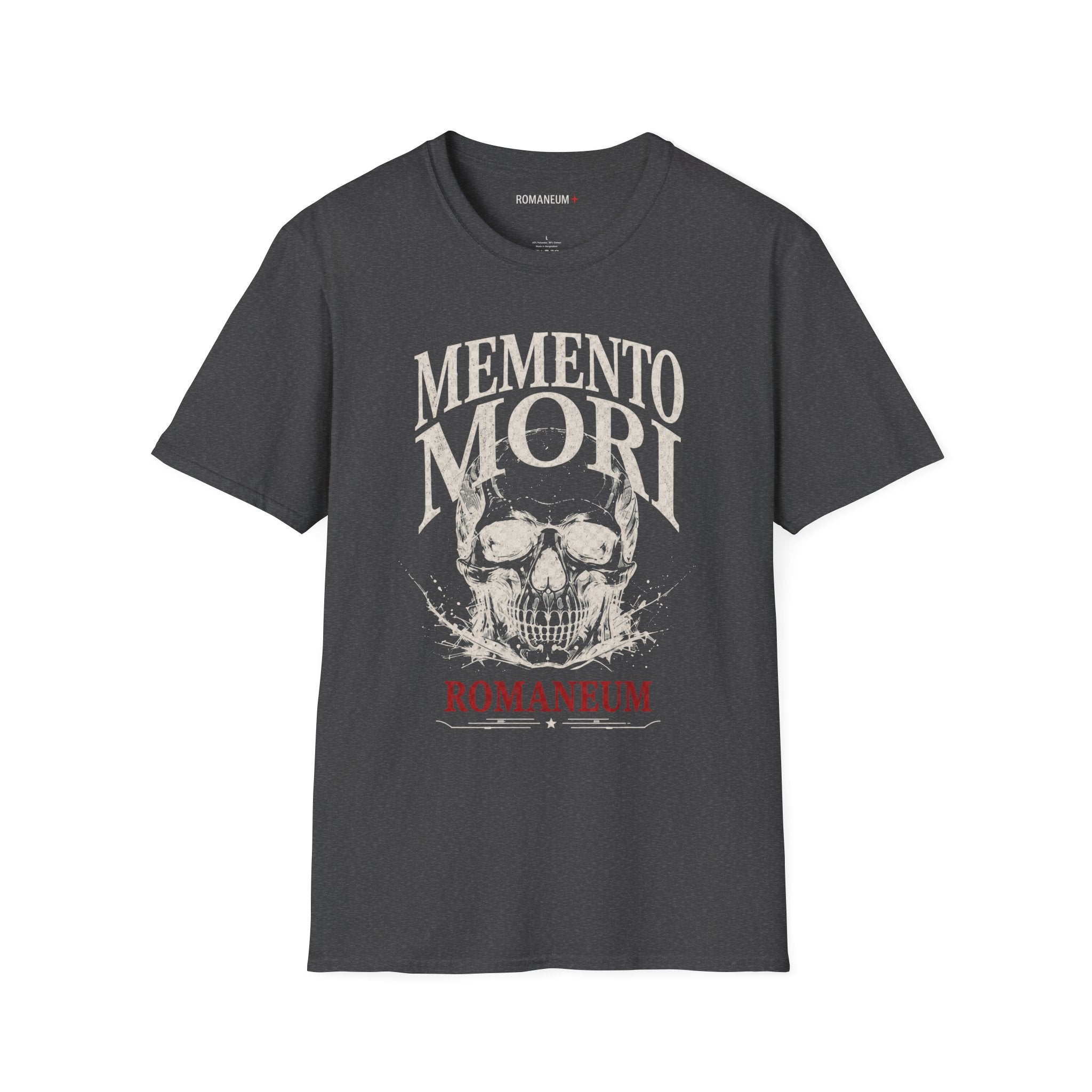 Memento Mori Skull T-Shirt — Gothic Reminder Tee with Romaneum Skull Design