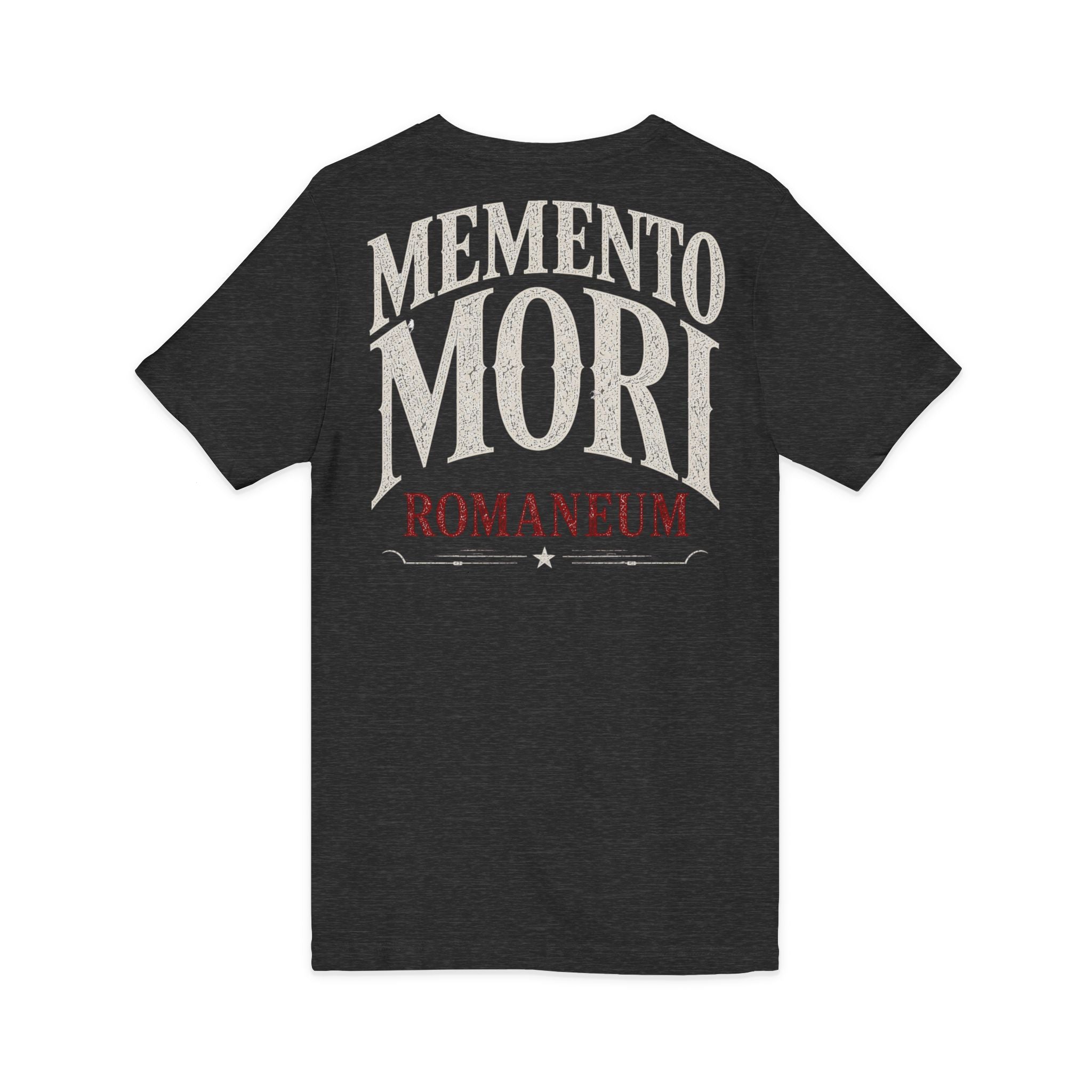 Memento Mori V-Neck Tee — Romaneum Skull Graphic Shirt