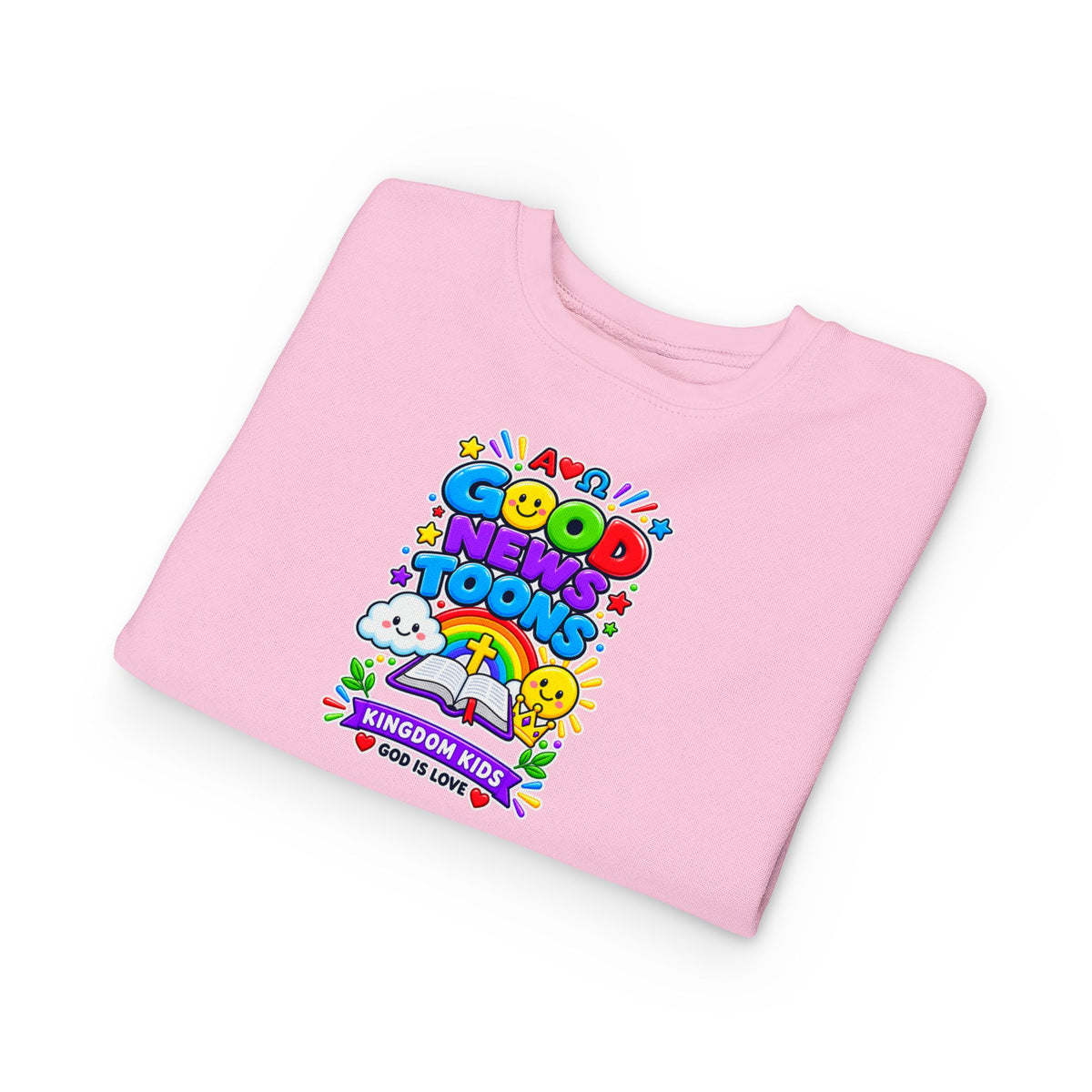 Toddler Sweatshirt — "Good News Toons" Kingdom Kids Crewneck