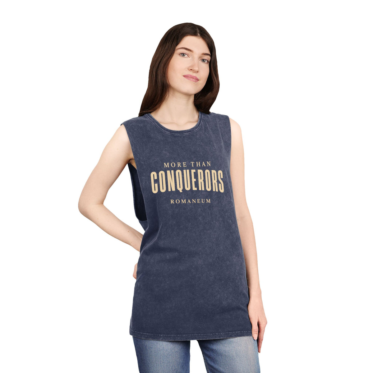 More Than Conquerors Stonewash Tank — ROMANEUM