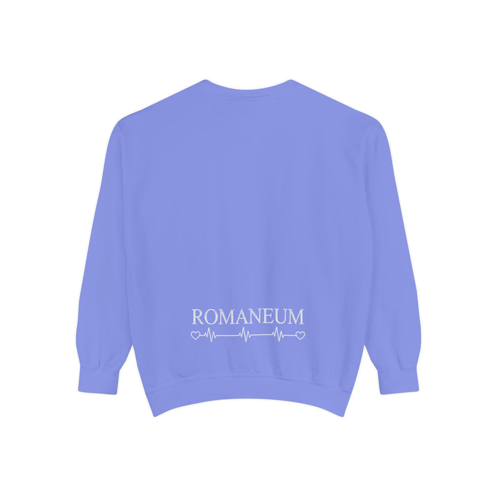 Alpha Omega Heart design sweatshirt | God is Love 1 John 4:8 RomanEum