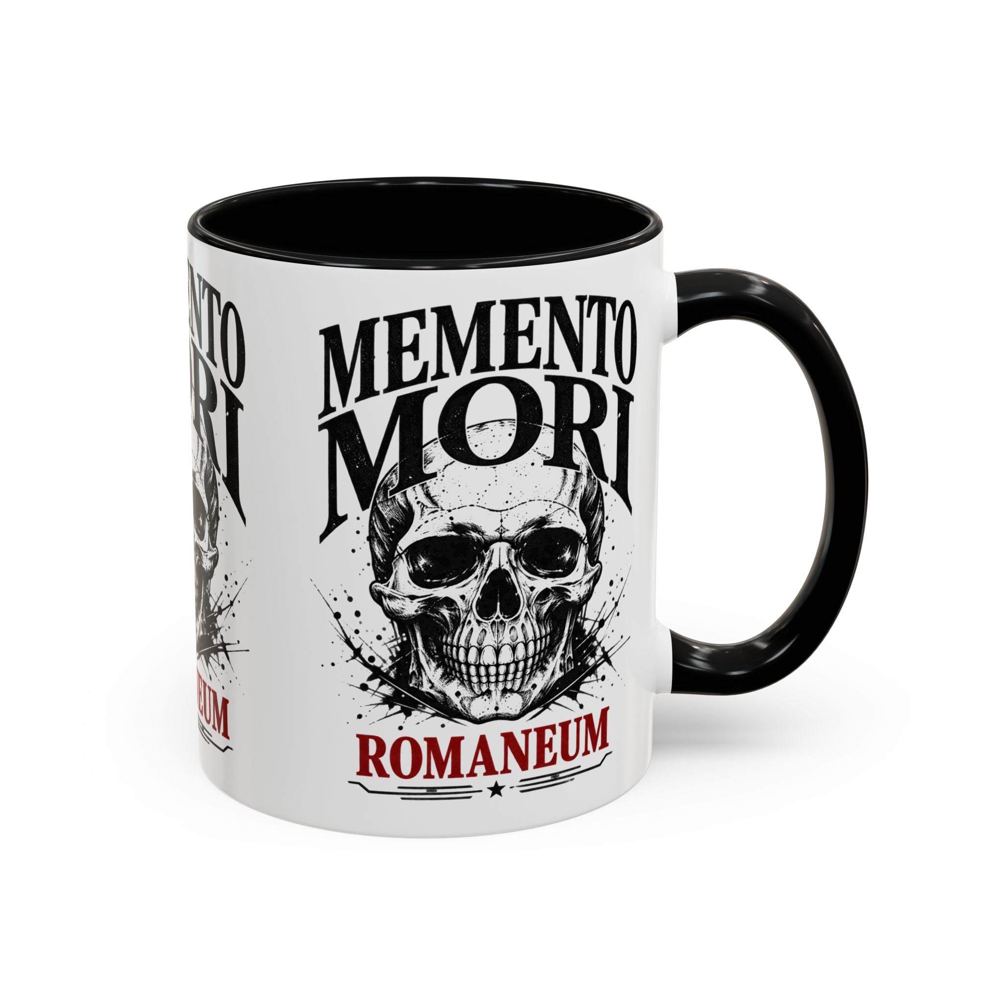 Romaneum Memento Mori Coffee Mug — Skull Accent Mug (11/15oz)