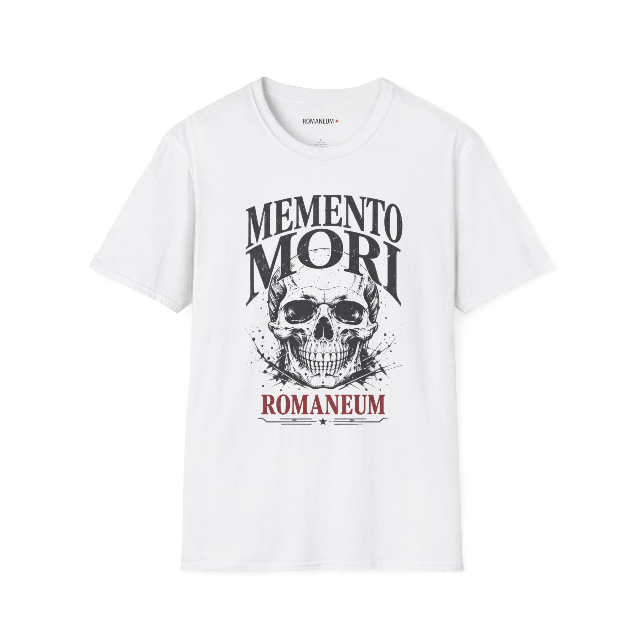Memento Mori Skull T-Shirt — Gothic Reminder Tee with Romaneum Skull Design