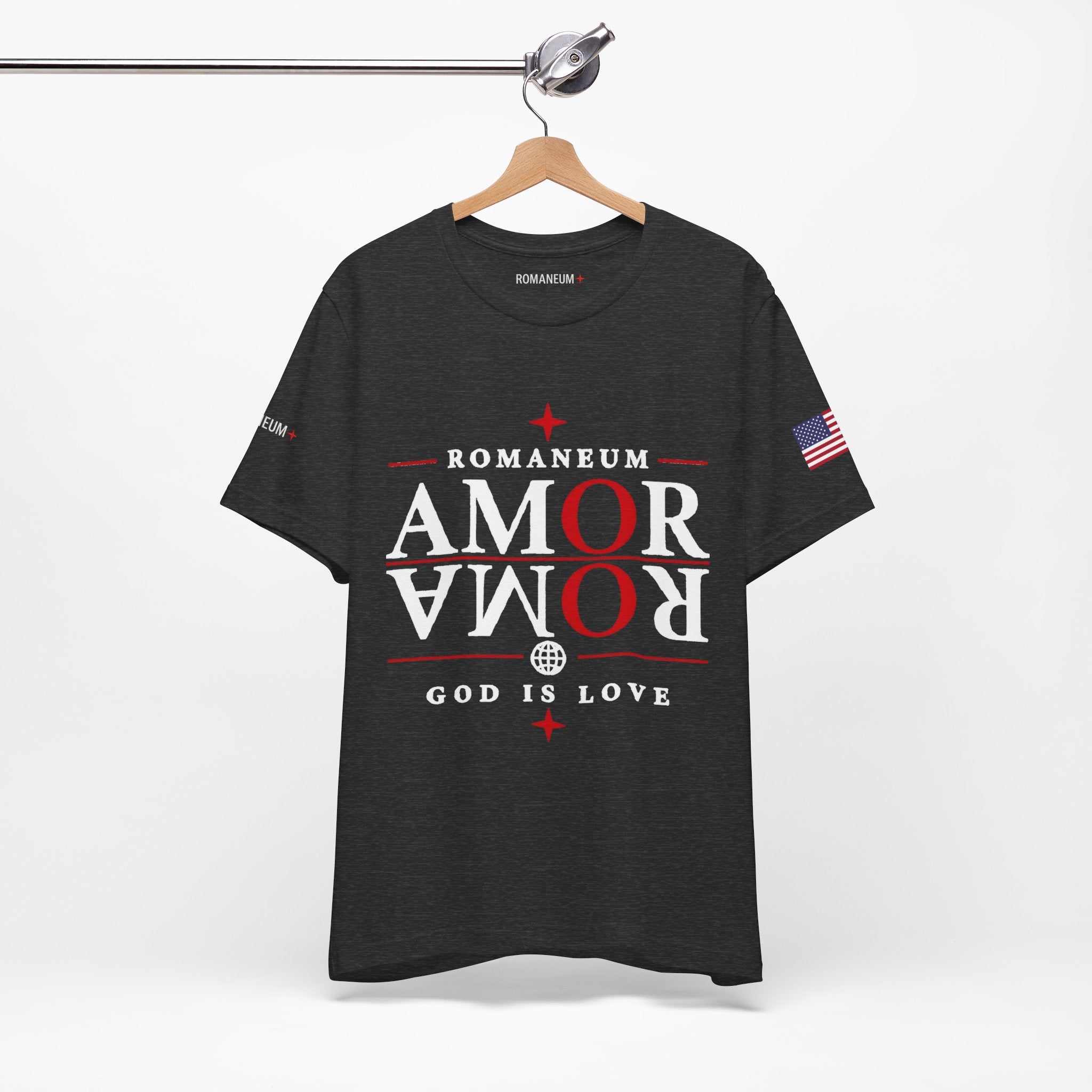 Romaneum 'AMOR/ROMA' God Is Love Graphic Tee