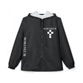 Romanæum Black Windbreaker Jacket — Minimal Logo Hooded Shell