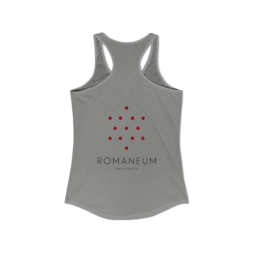 Romaneum Women’s Racerback Athletic Tank | Front & Back Logo