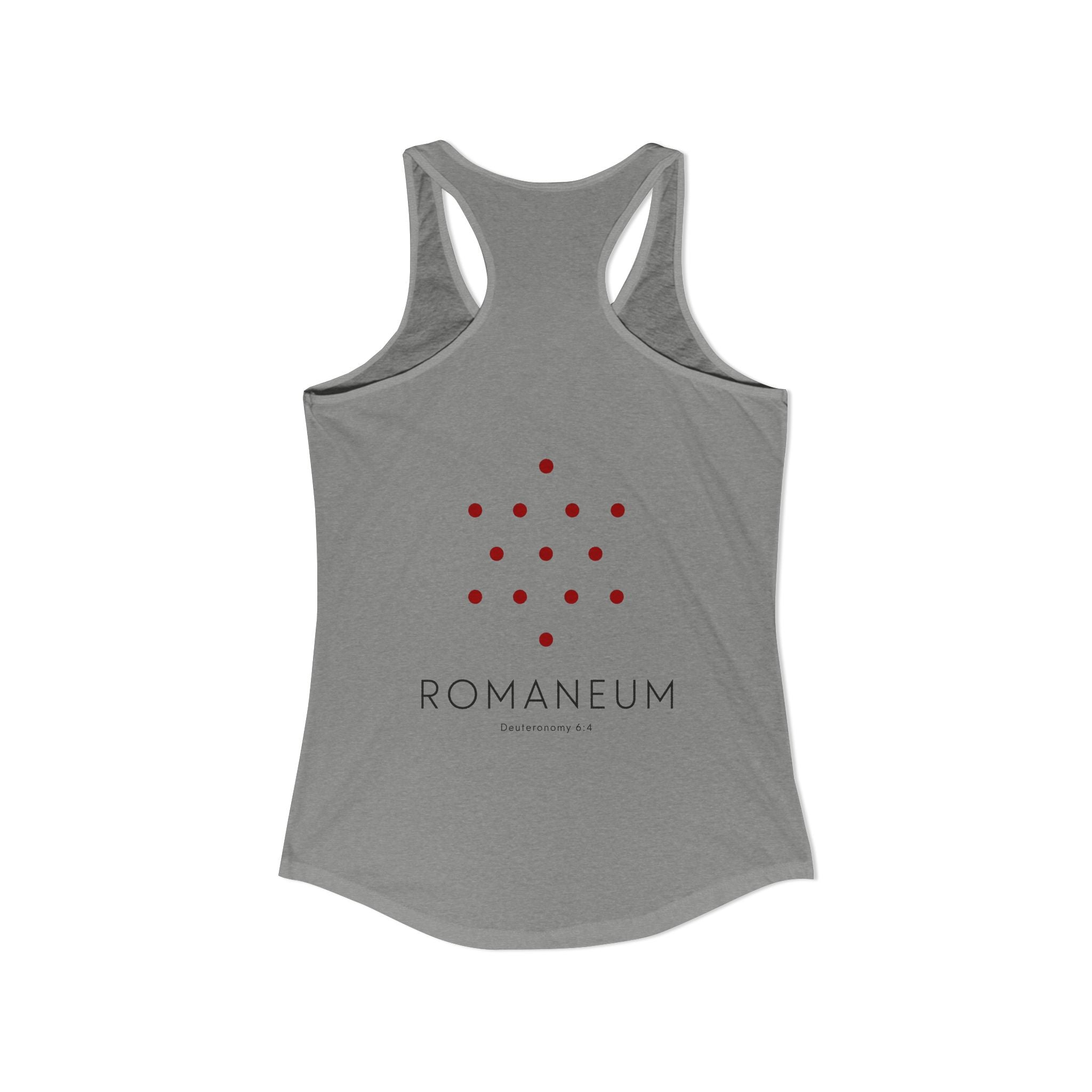 Romaneum Women’s Racerback Athletic Tank | Front & Back Logo