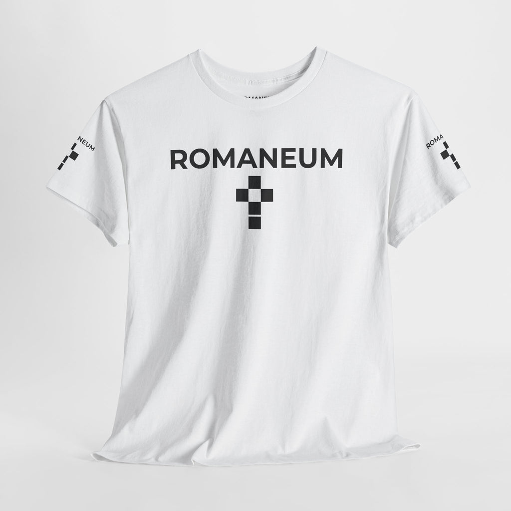 Romaneum Logo T‑Shirt — Minimalist Church Cross Tee